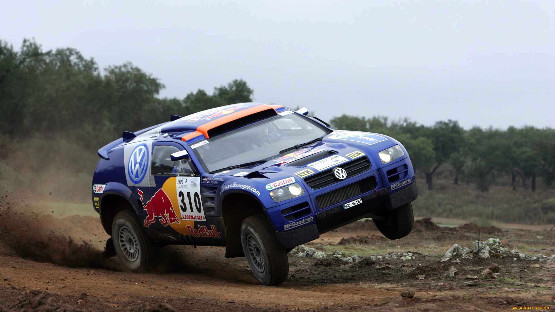 спорт, авторалли, volkswagen, dakar, rally, синий, гонка, touareg