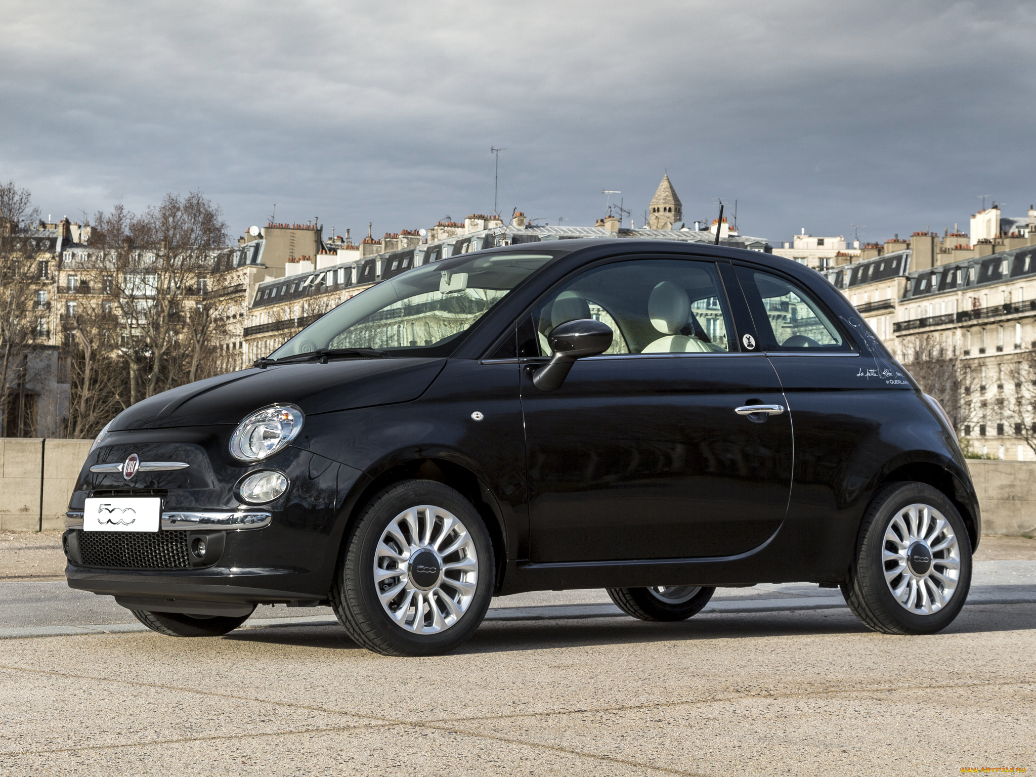 автомобили, fiat, guerlain, la, petite, robe, noire, 500, темный, 2014