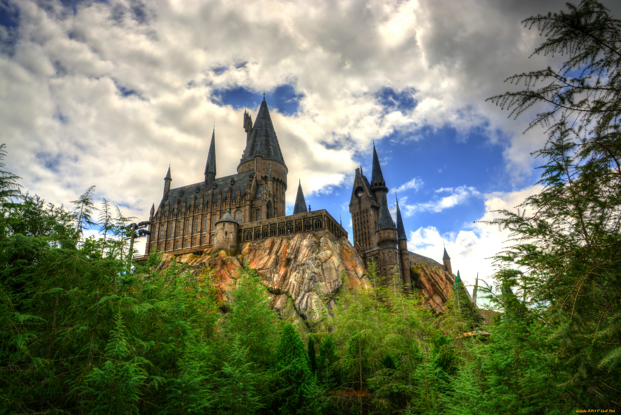 hogwarts, castle, города, -, дворцы, , замки, , крепости, стены, замок, башни