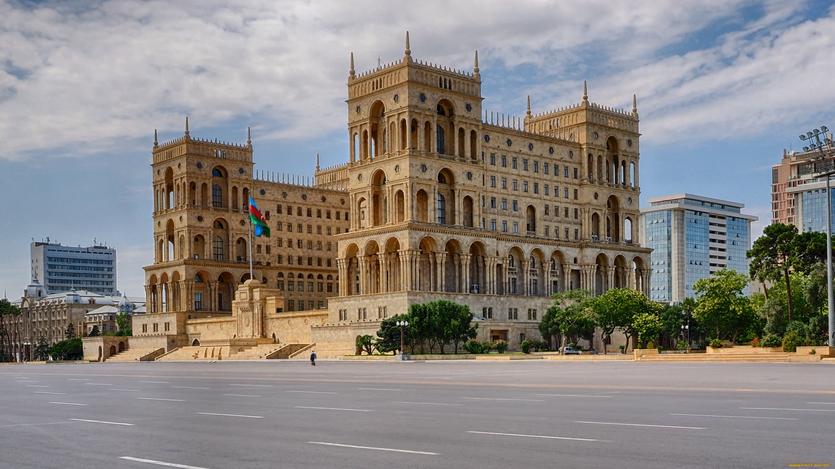 города, баку, , азербайджан, house, of, government