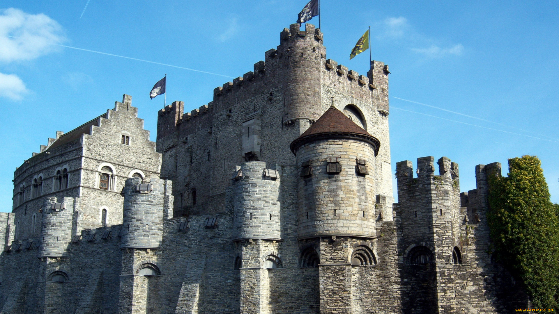 gravensteen, castle, города, замки, бельгии, gravensteen, castle