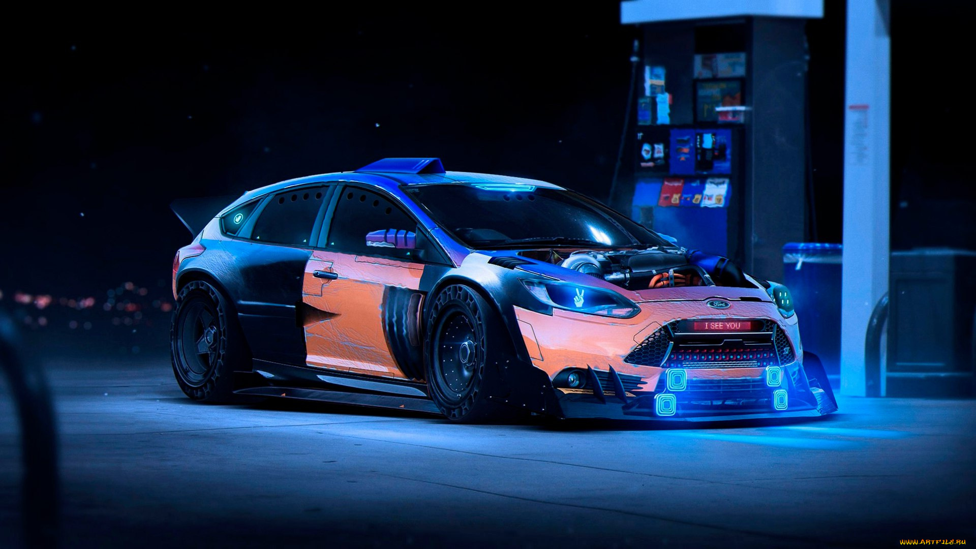 автомобили, виртуальный, тюнинг, ford, focus, rs