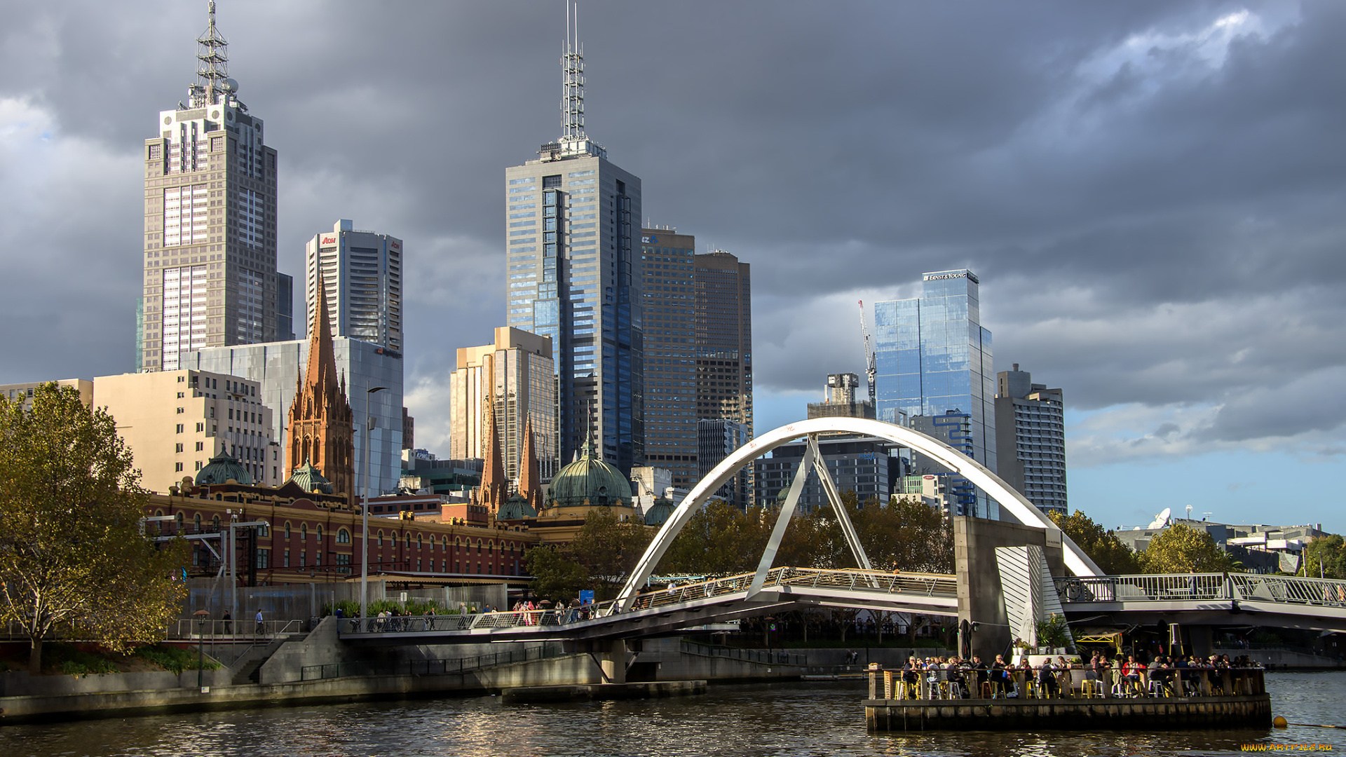 melbourne, города, мельбурн, , австралия, панорама, небоскребы