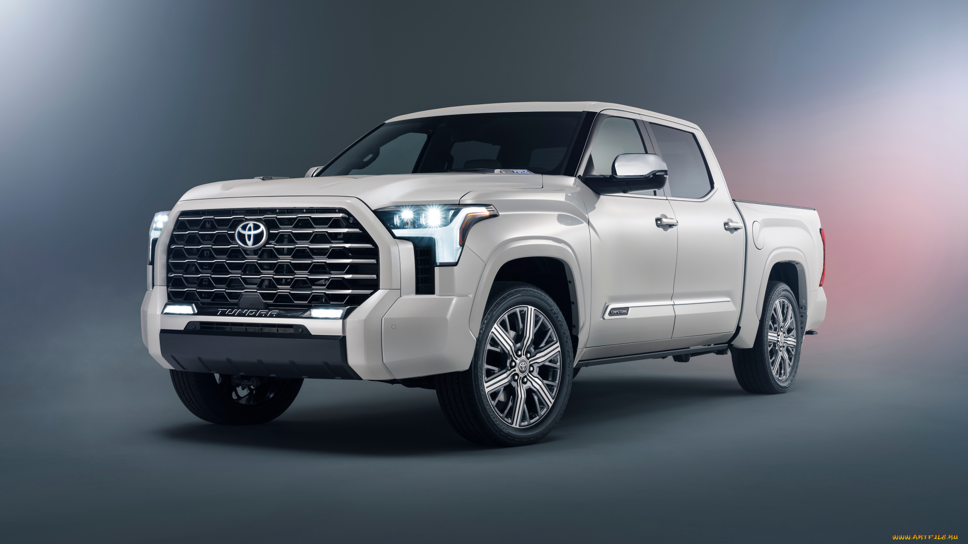 2022, toyota, tundra, capstone, crewmax, автомобили, toyota, tundra, capstone, crewmax, белый, пикап, студия, тойота