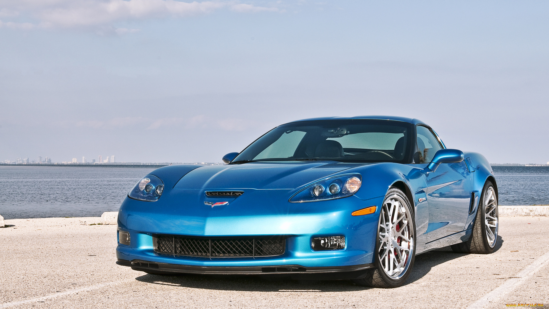 автомобили, corvette, z06, chevrolet, blue, 360