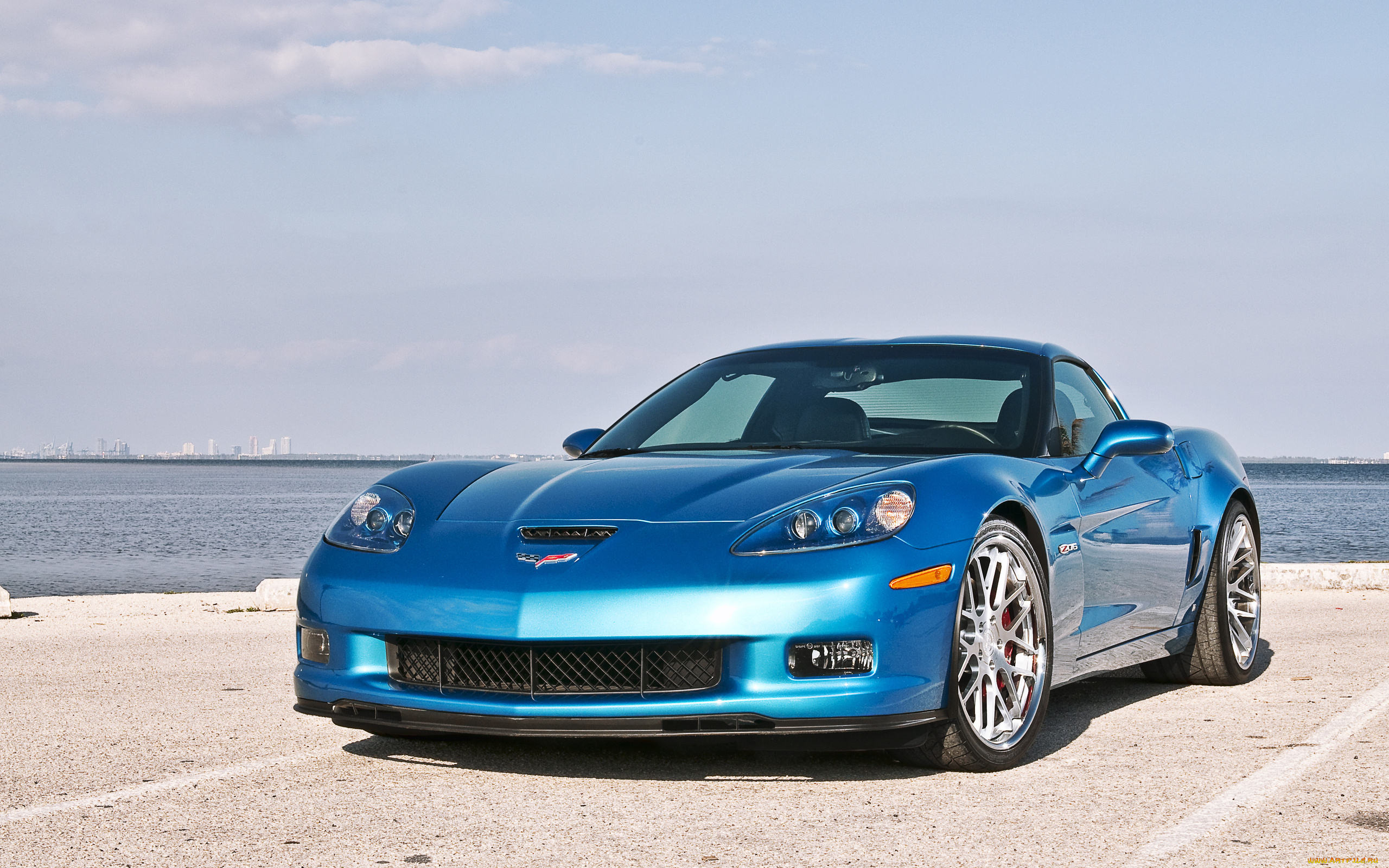 автомобили, corvette, z06, chevrolet, blue, 360