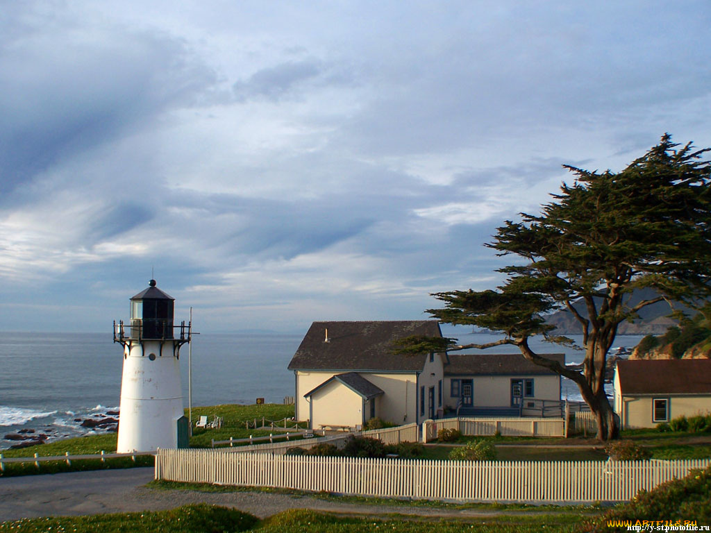 маяк, point, montara, калифорния, сша, города, улицы, площади, набережные