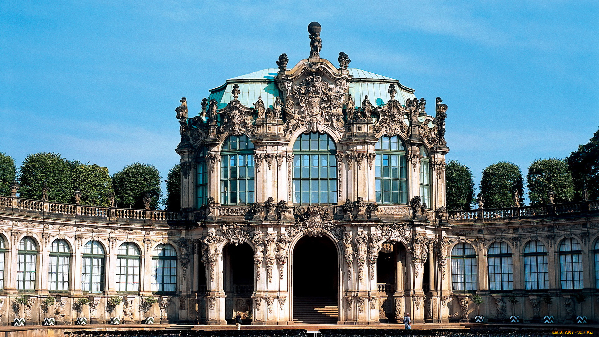 города, дрезден, германия, zwinger, palace, wallpavillon