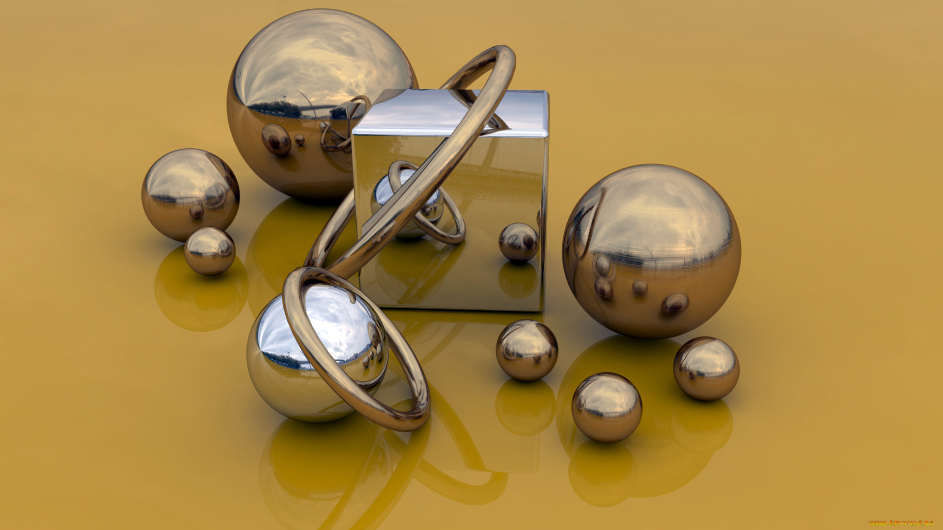 графика 3D кубы шары graphics Cuba balls без смс