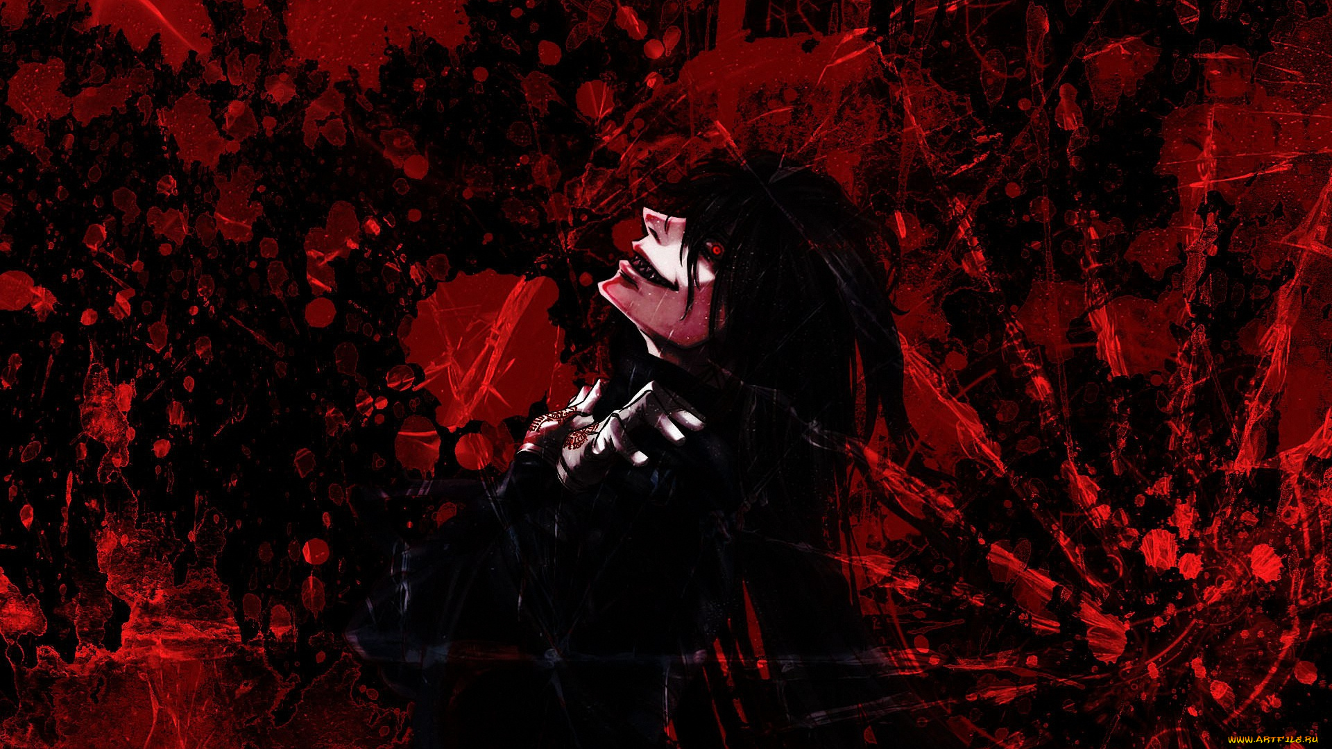 аниме, hellsing, алукард, дракула, вампир, кровь, vampire, draculf, alucard