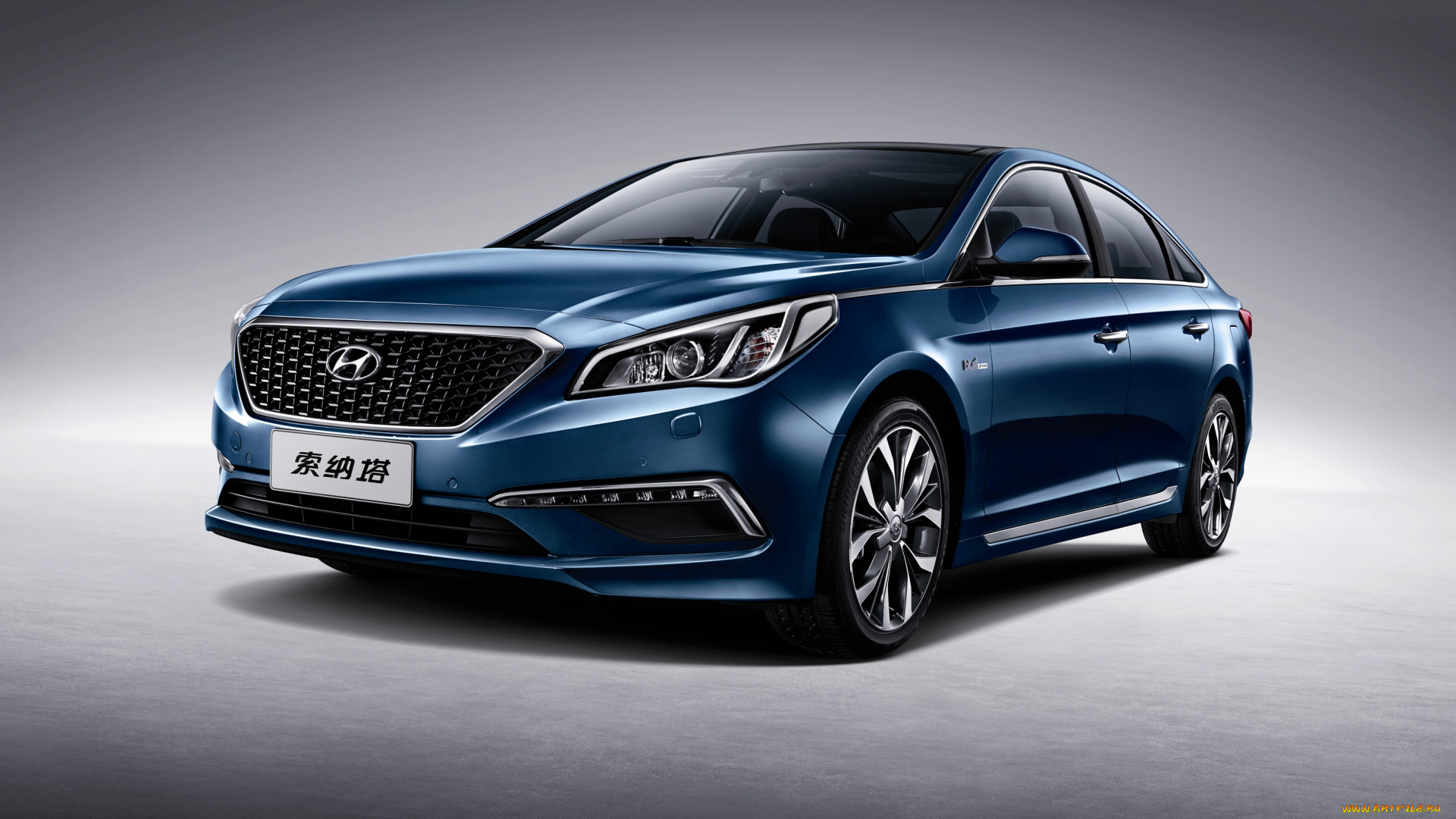 автомобили, hyundai, 2015г, lf, синий, cn-spec, hybrid, sonata