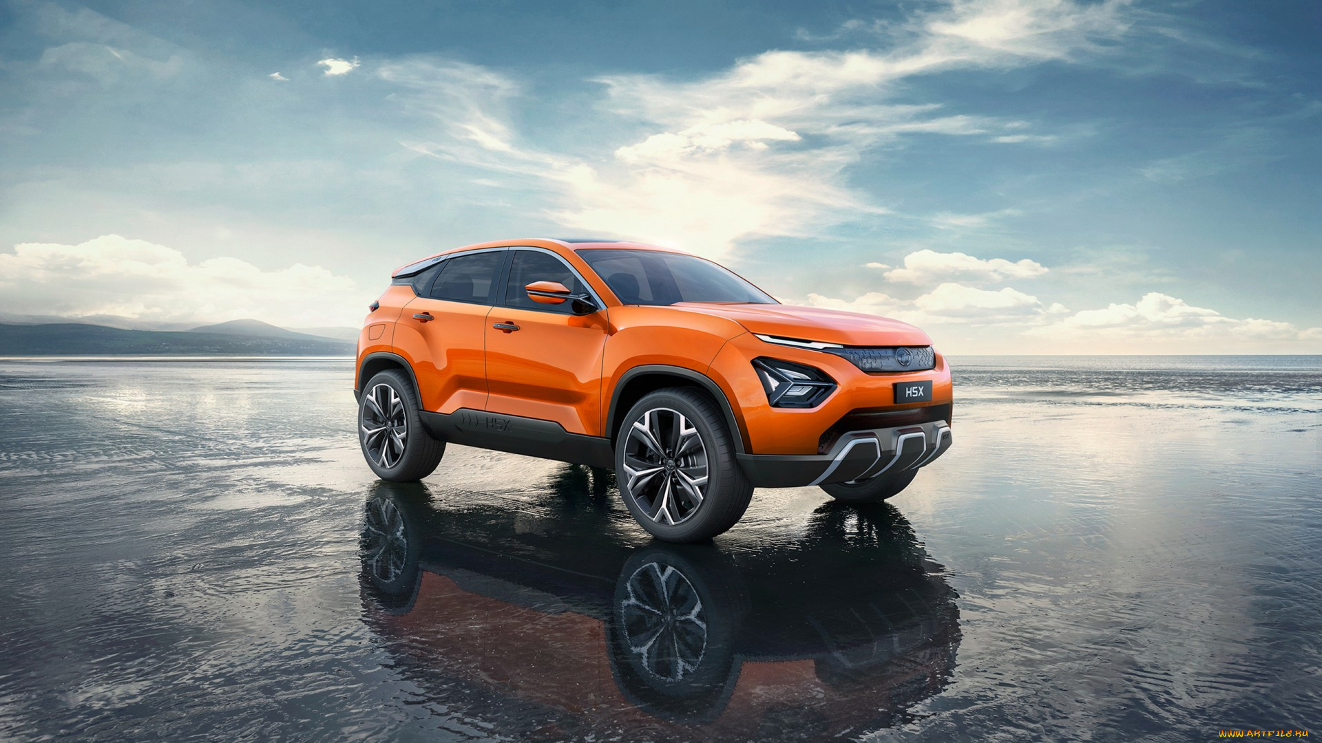 2018, tata, h5x, concept, автомобили, tata, концепт, оранжевый, кроссовер, concept, h5x, 2018