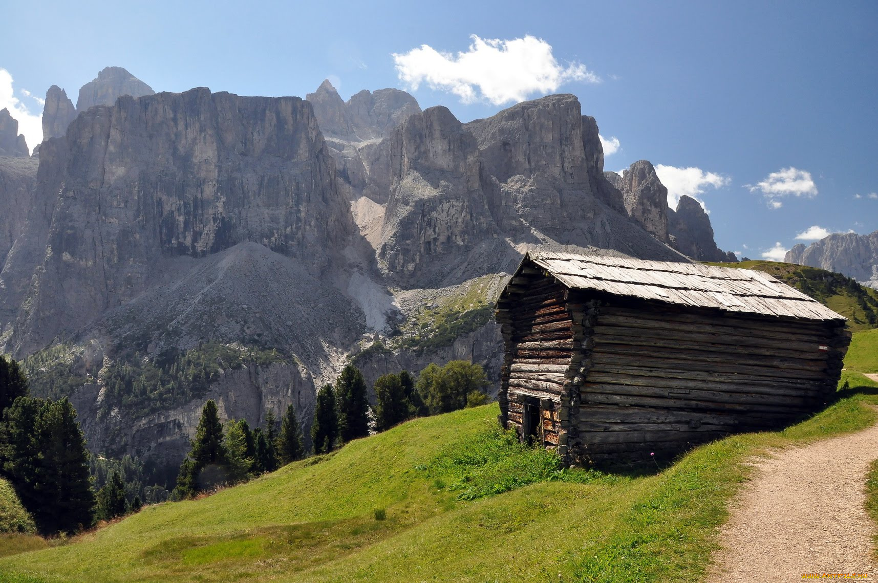 selva, di, val, gardena, разное, сооружения, постройки, италия