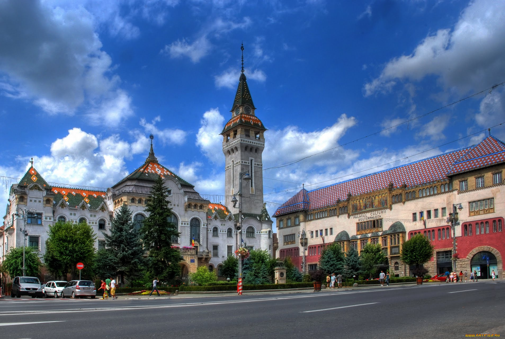 targu, mures, city, center, города, улицы, площади, набережные, румыния