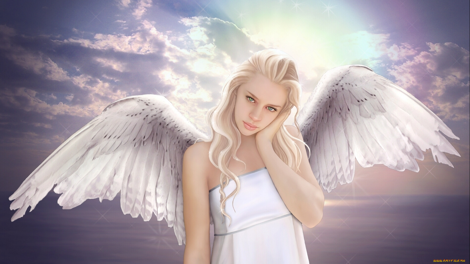 фэнтези, ангелы, девушка, крылья