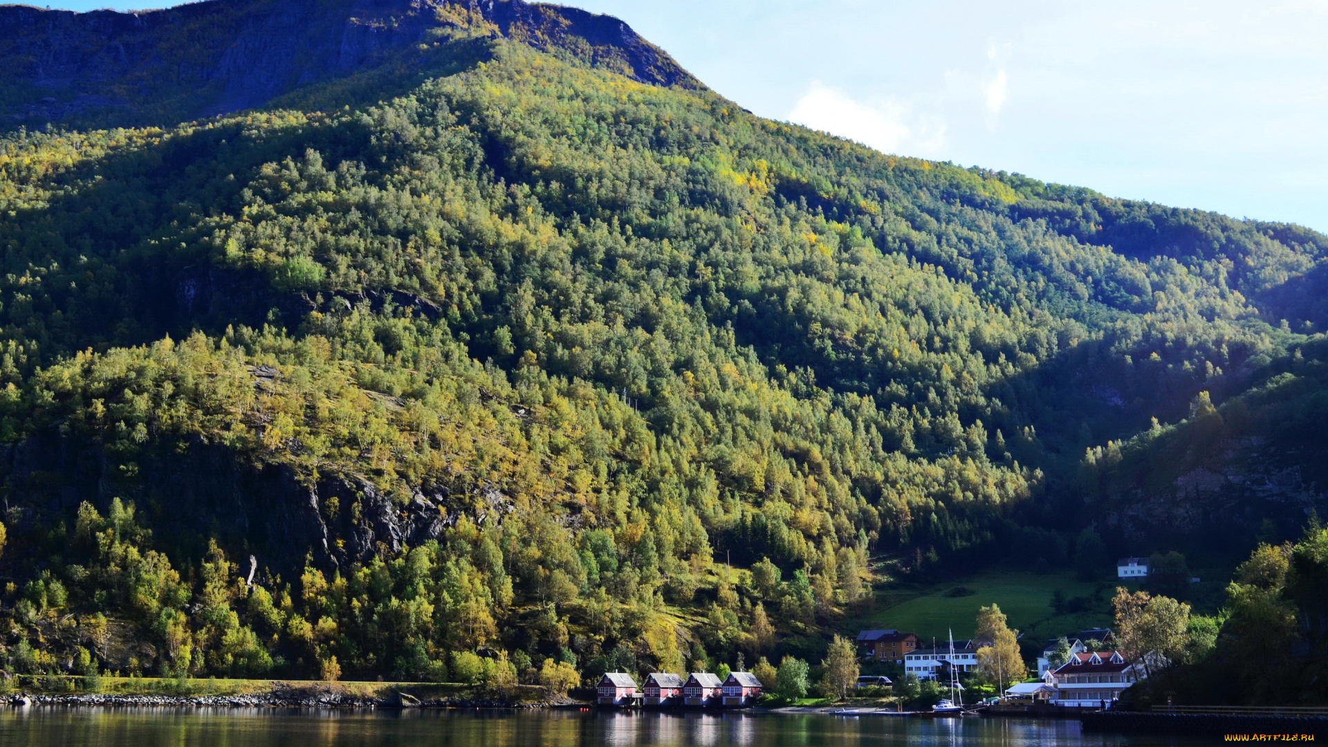 норвегия, природа, горы, фьорд, пейзаж