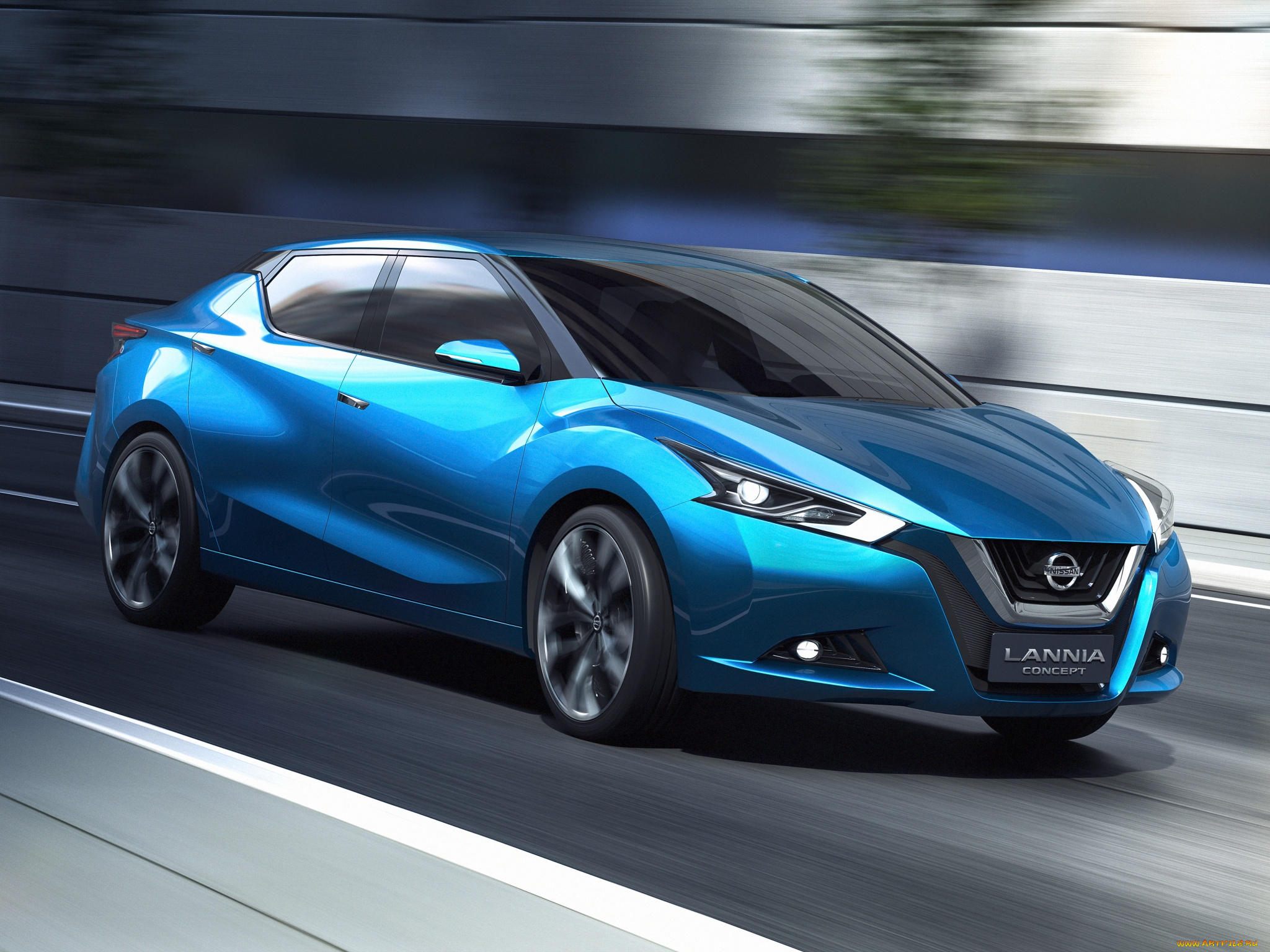 автомобили, nissan, datsun, синий, 2014, concept, lannia