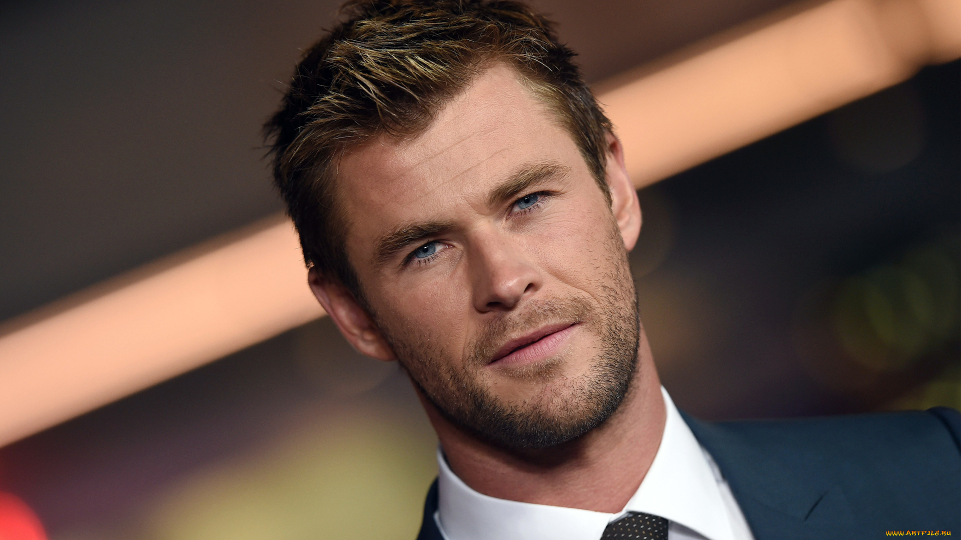 chris, hemsworth, мужчины, боке, портрет, костюм, актер