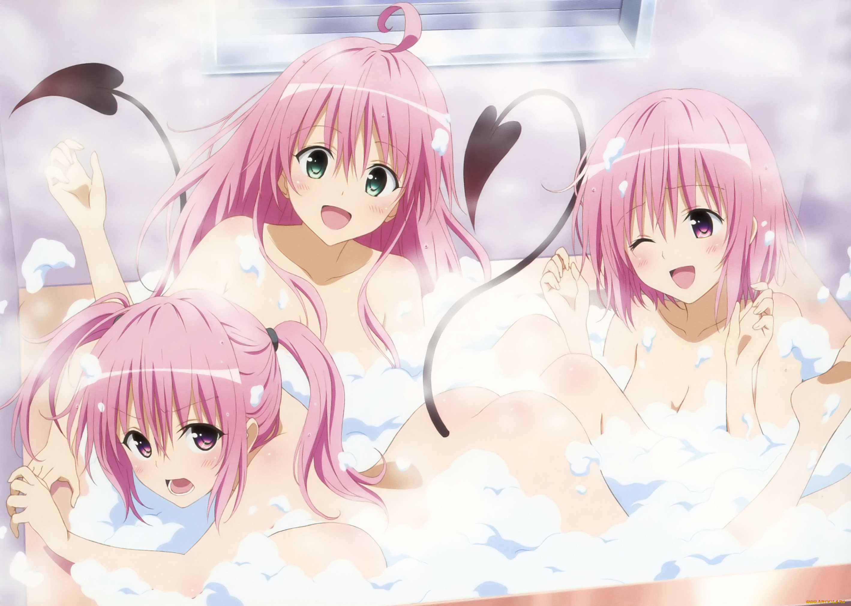 аниме, to, love, ru, фон, взгляд, девушки