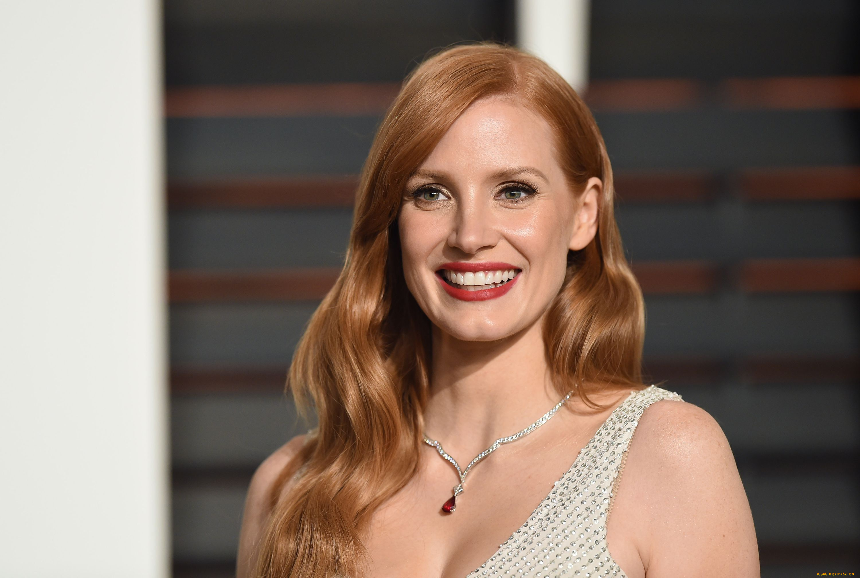 девушки, jessica, chastain, актриса, рыжая, лицо