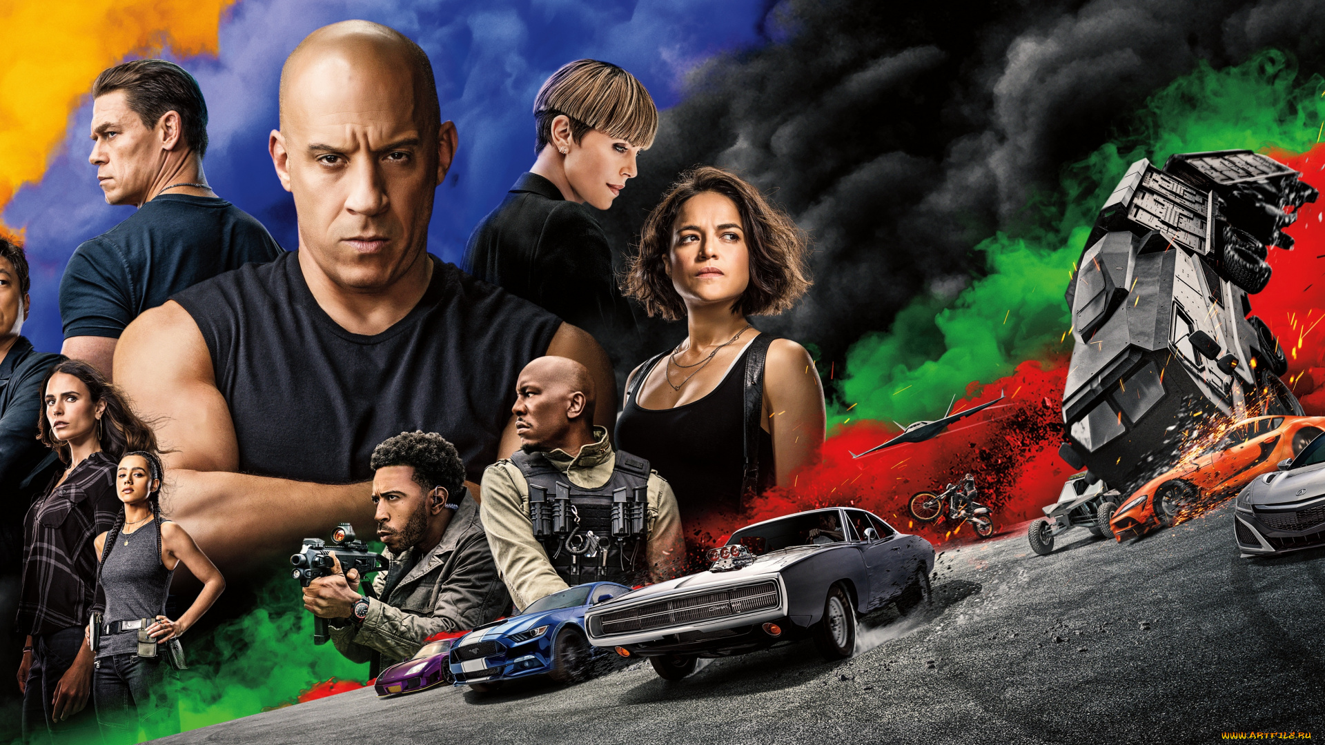 fast, &, furious, 9, , , 2021, , кино, фильмы, fast, &, furious, 9, форсаж, 9, постер, боевик, триллер, криминал, vin, diesel, john, cena, tyrese, gibson, ludacris, jordana, brewster, michelle, rodriguez