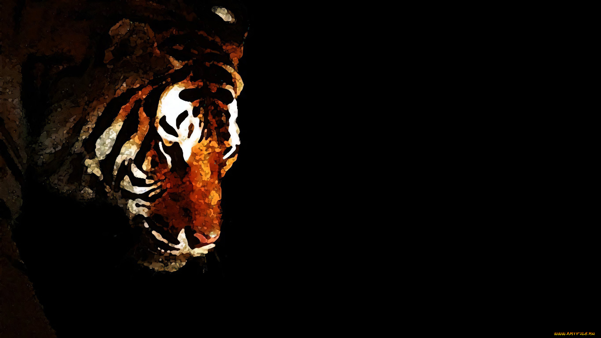 295448, рисованное, животные, , тигры, тигр