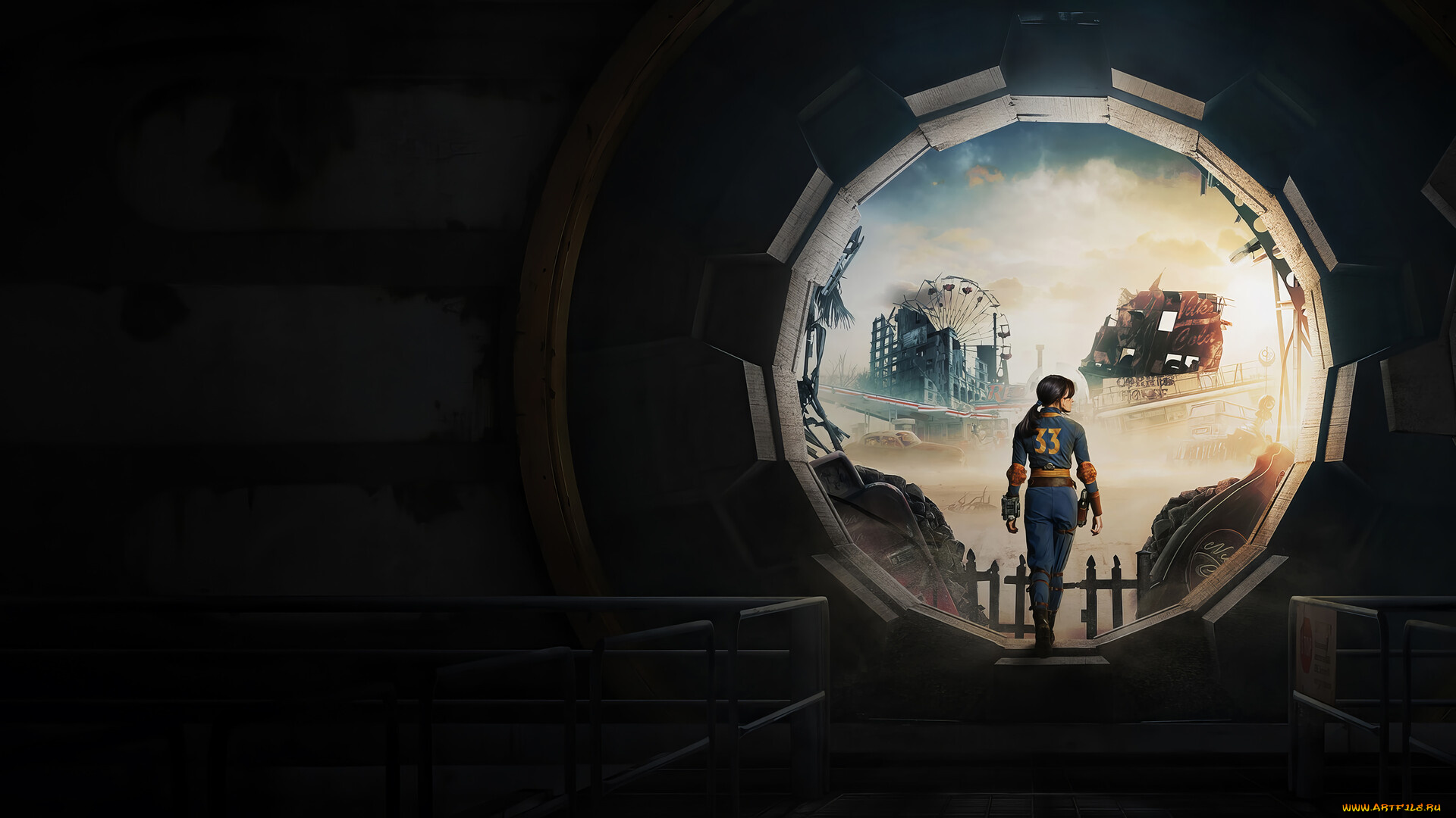 fallout, , сериал, 2024, –, , кино, фильмы, сериал, фoллаут, amazon, studios, kilter, films, bethesda, game, фантастика, боевик, драма, пoстeр, ella, purnell, сeриал