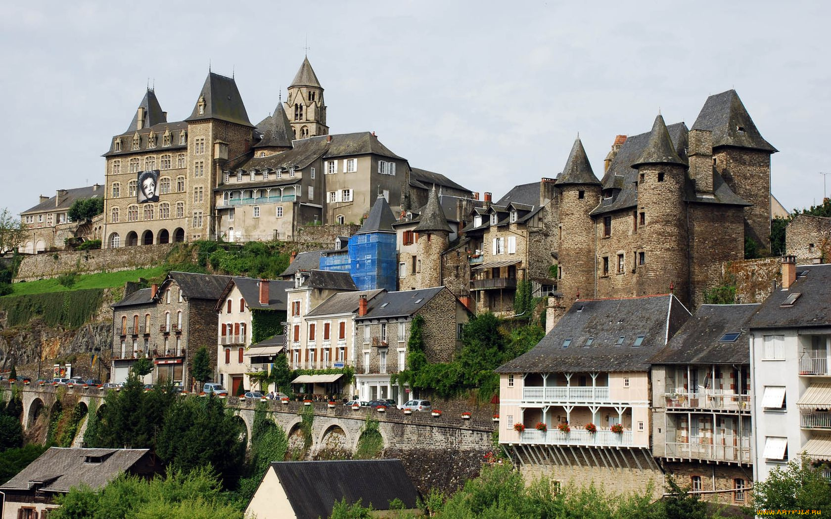 uzerche, france, города, дворцы, замки, крепости