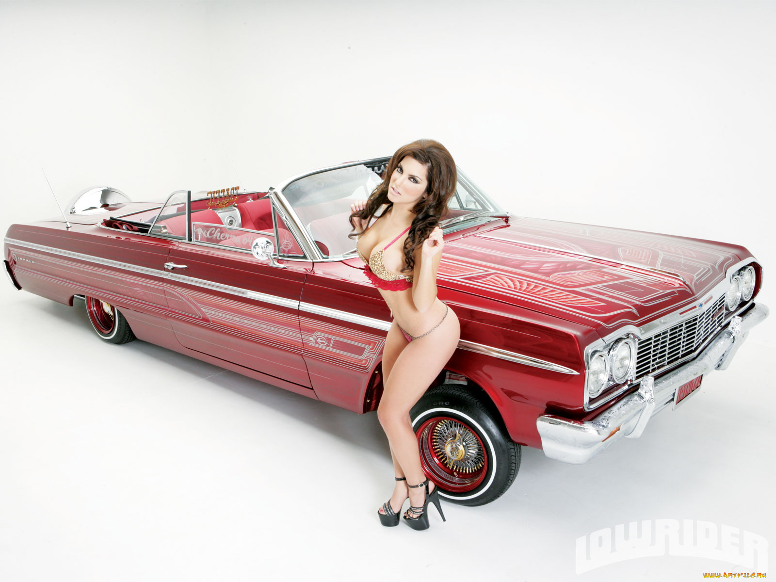 1964, chevrolet, impala, ss, автомобили, авто, девушками