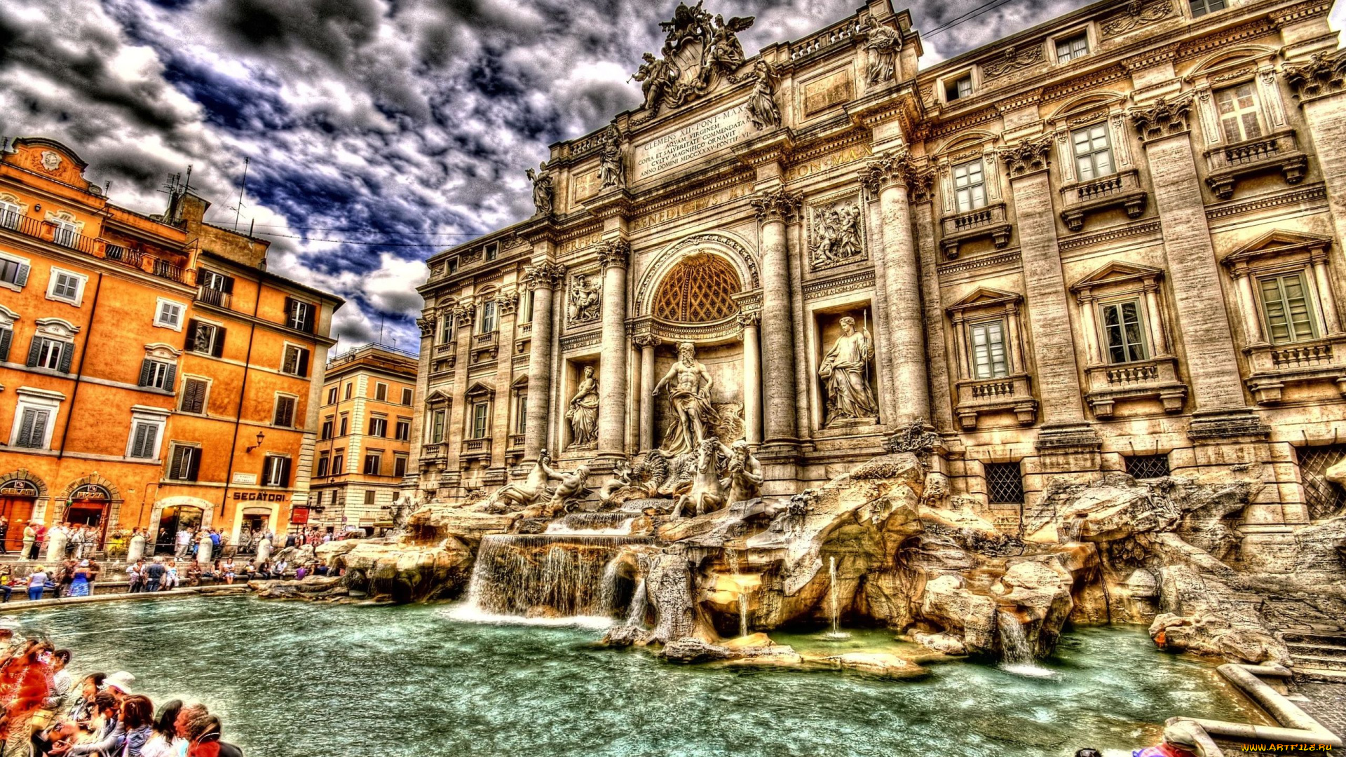 la, fontana, di, trevi, города, рим, ватикан, италия