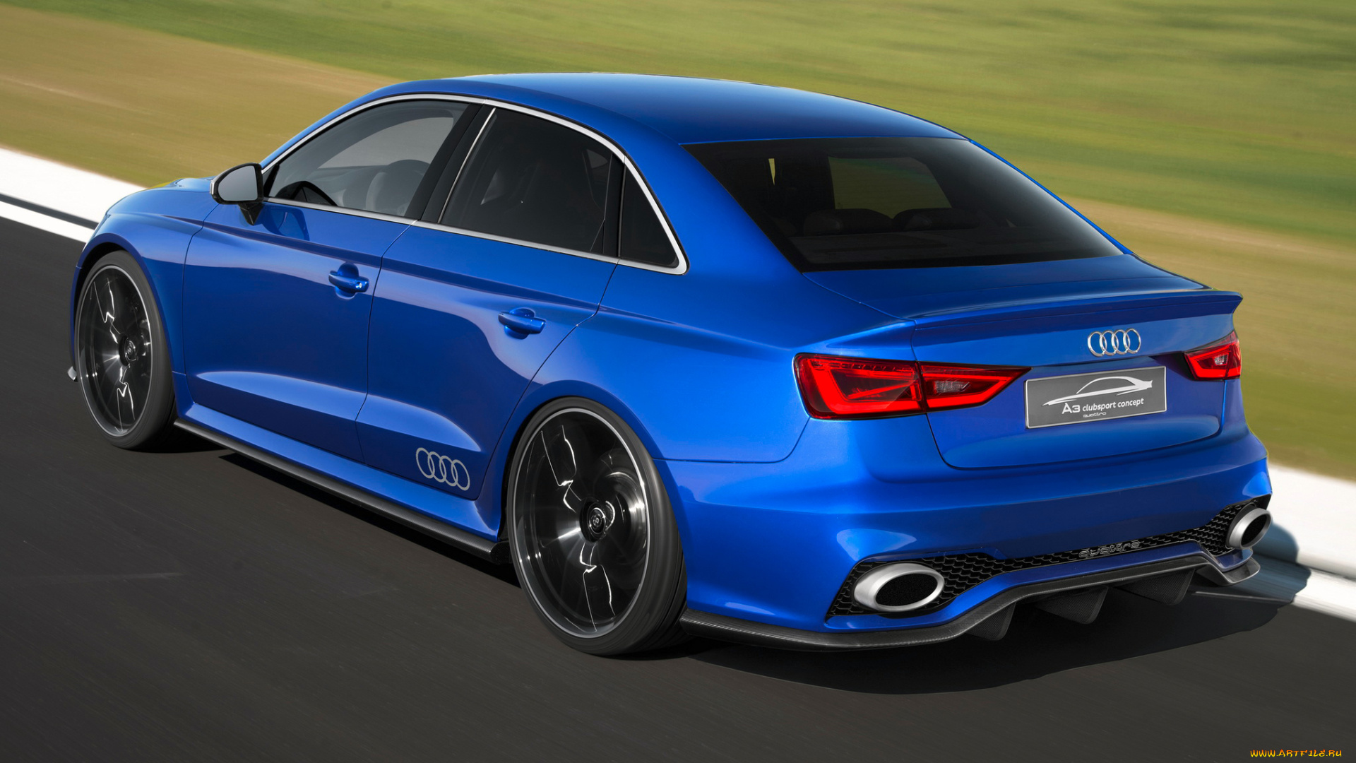 автомобили, audi, a3, синий, 2014, г, concept, quattro, clubsport