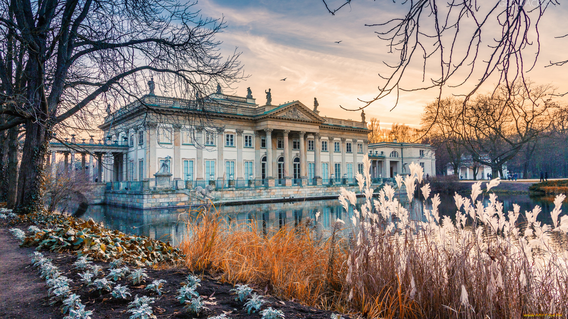 royal, park, in, warsaw, города, варшава, , польша, дворец, парк