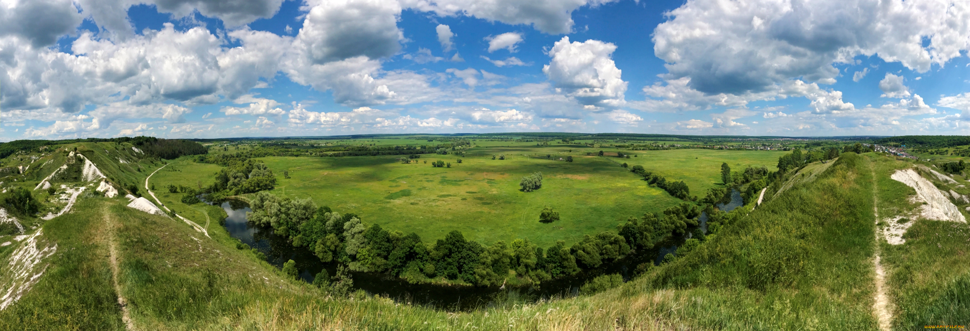 природа, пейзажи, облака, река