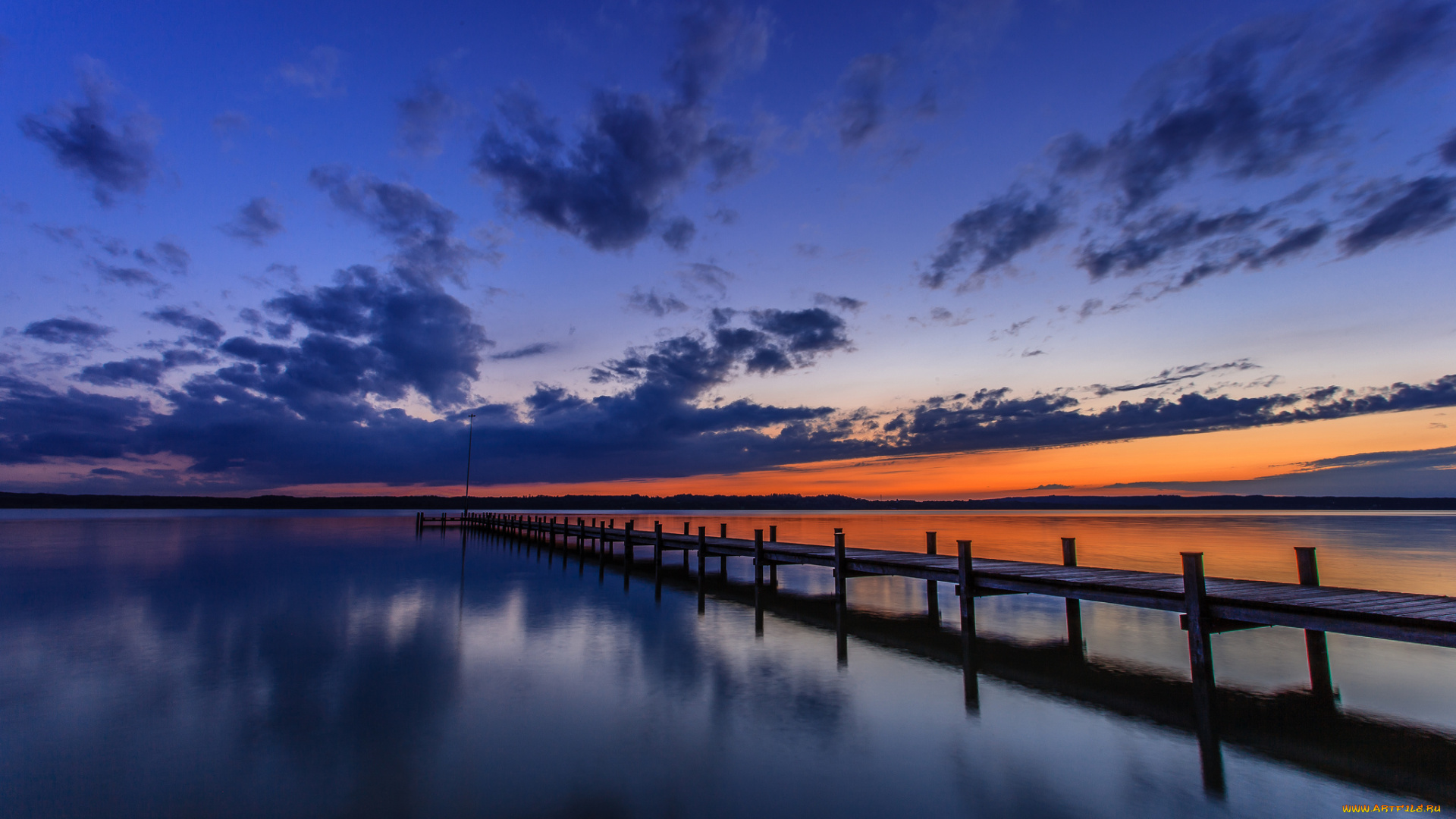 lake, starnberg, germany, природа, реки, озера, штарнбергское, озеро, германия, мост, закат, штарнбергер-зе, starnberger, see