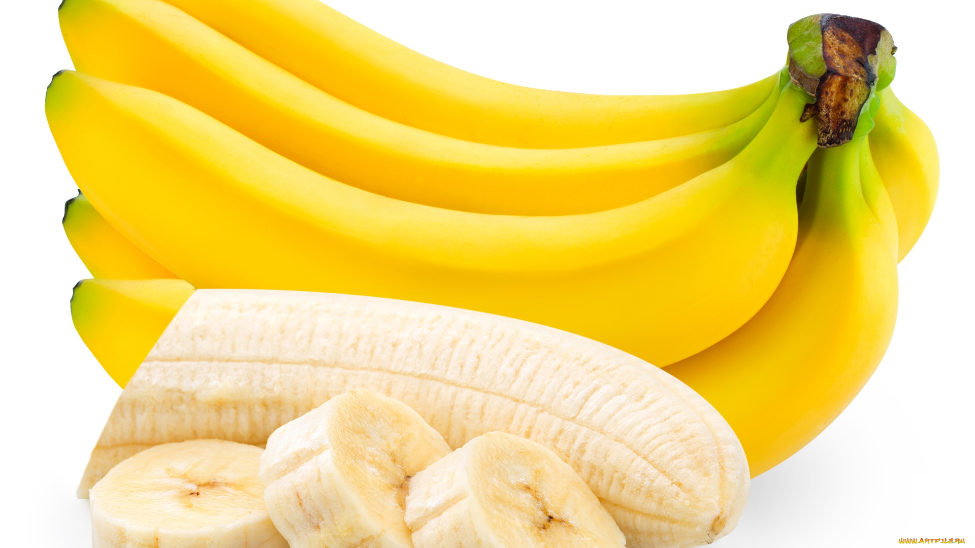 еда, бананы, желтый