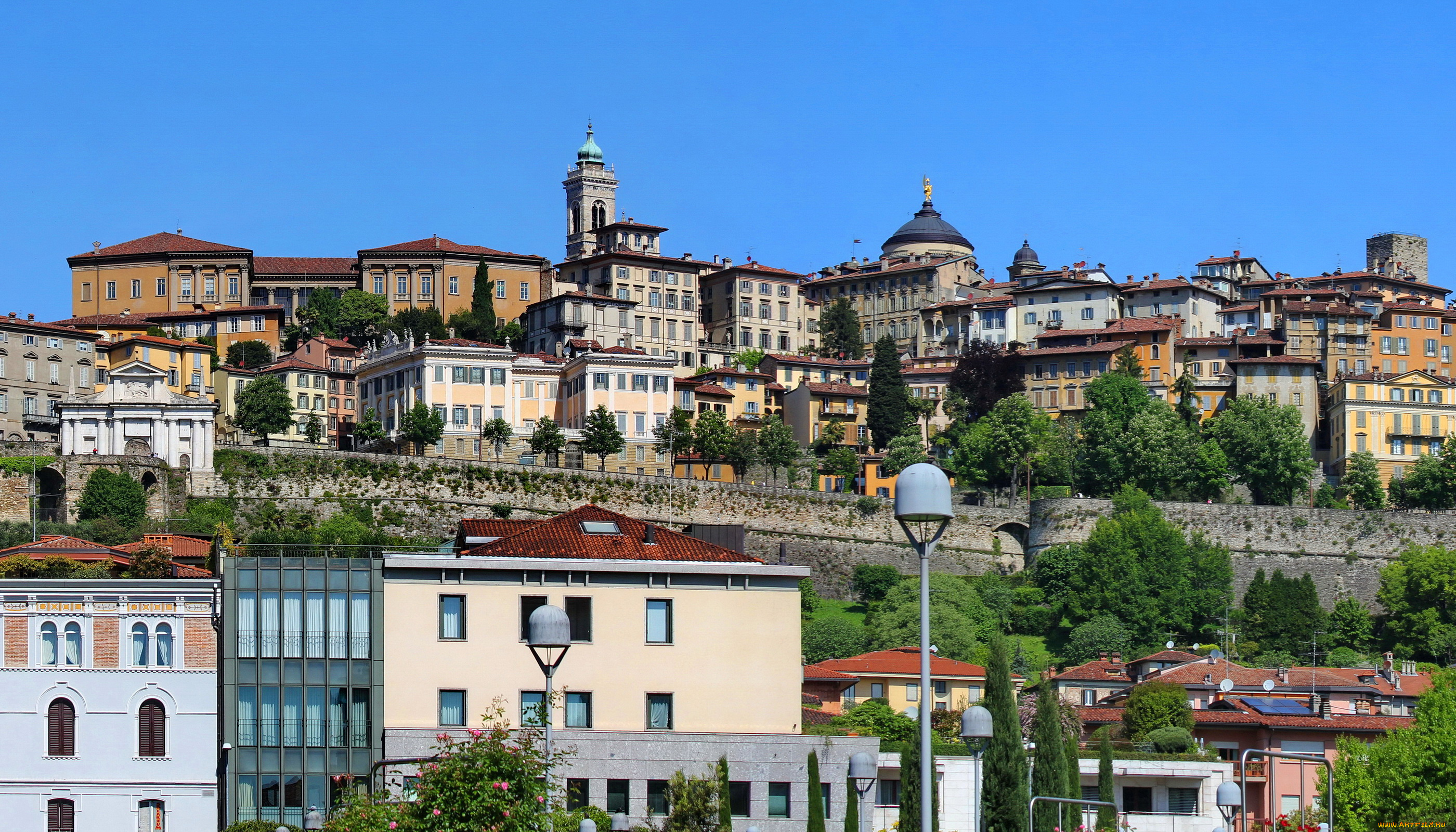 бергамо, италия, города, -, здания, , дома, дома, италия, bergamo