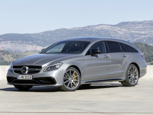 Картинка автомобили mercedes-benz 400 shooting cls package sports amg brake светлый 2014г x218