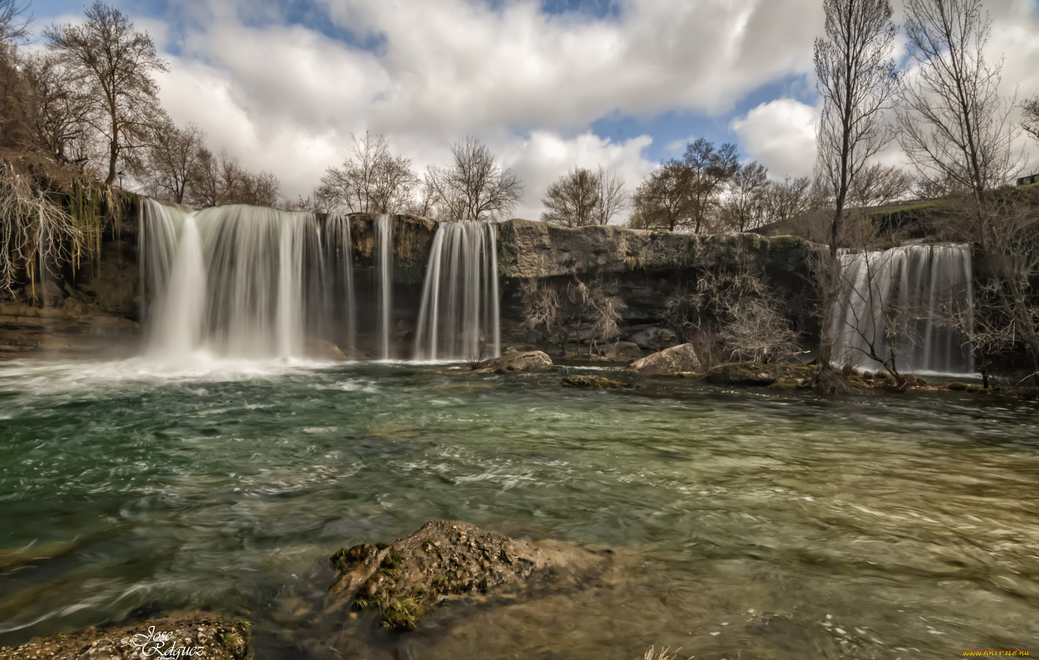 природа, водопады, река, водопад