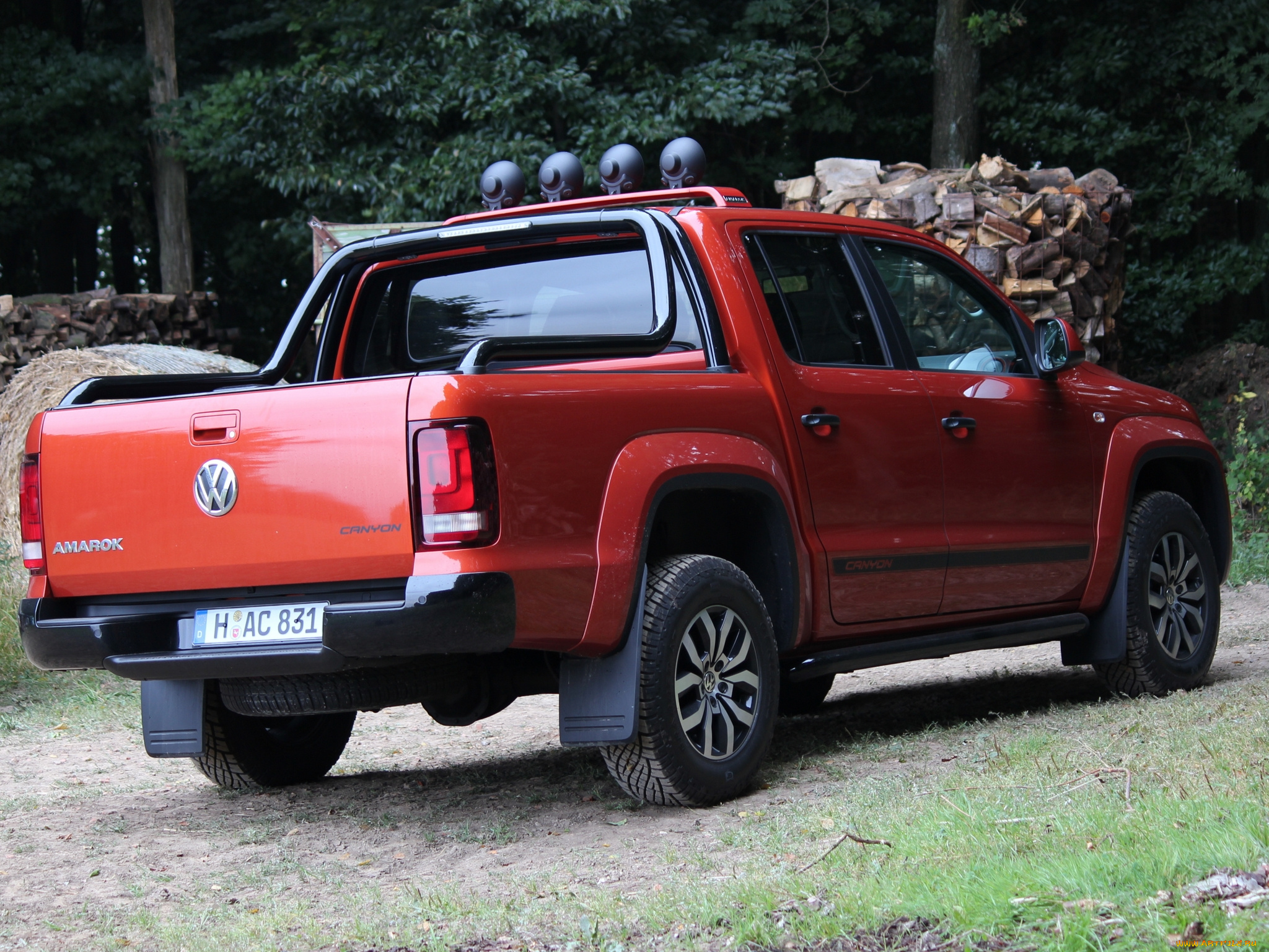 автомобили, volkswagen, красный, canyon, amarok