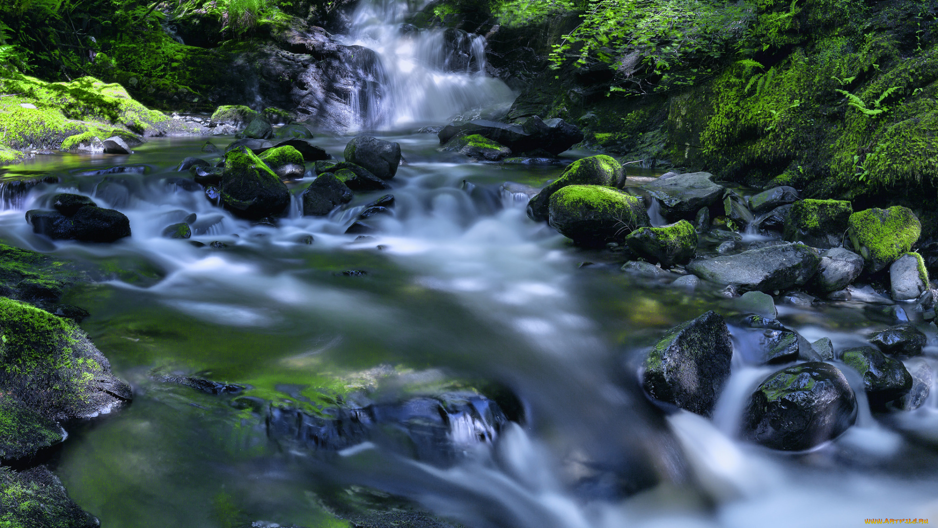 природа, водопады, водопад, камни, поток, река, вода, waterfall, rocks, stream, river, water