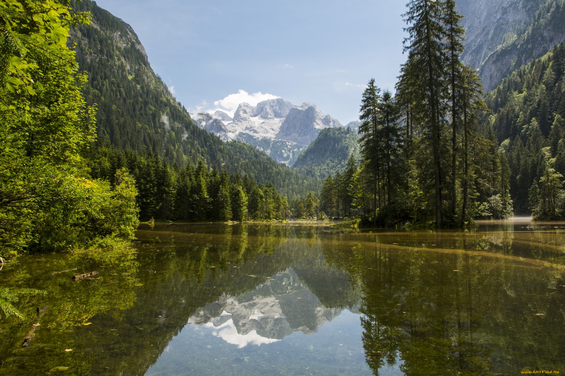 австрия, природа, реки, озера, река, горы, деревья