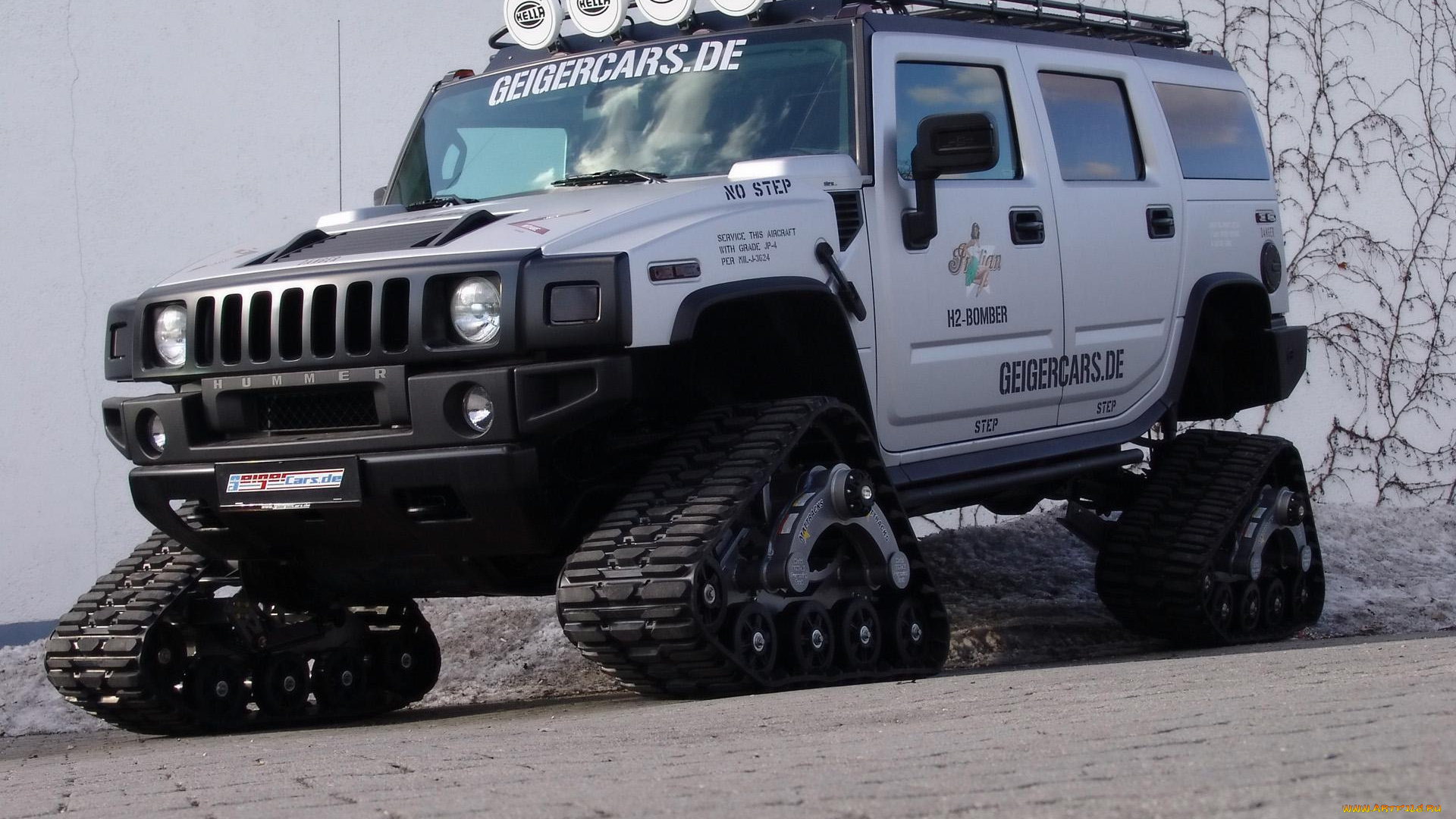 автомобили, hummer, белый