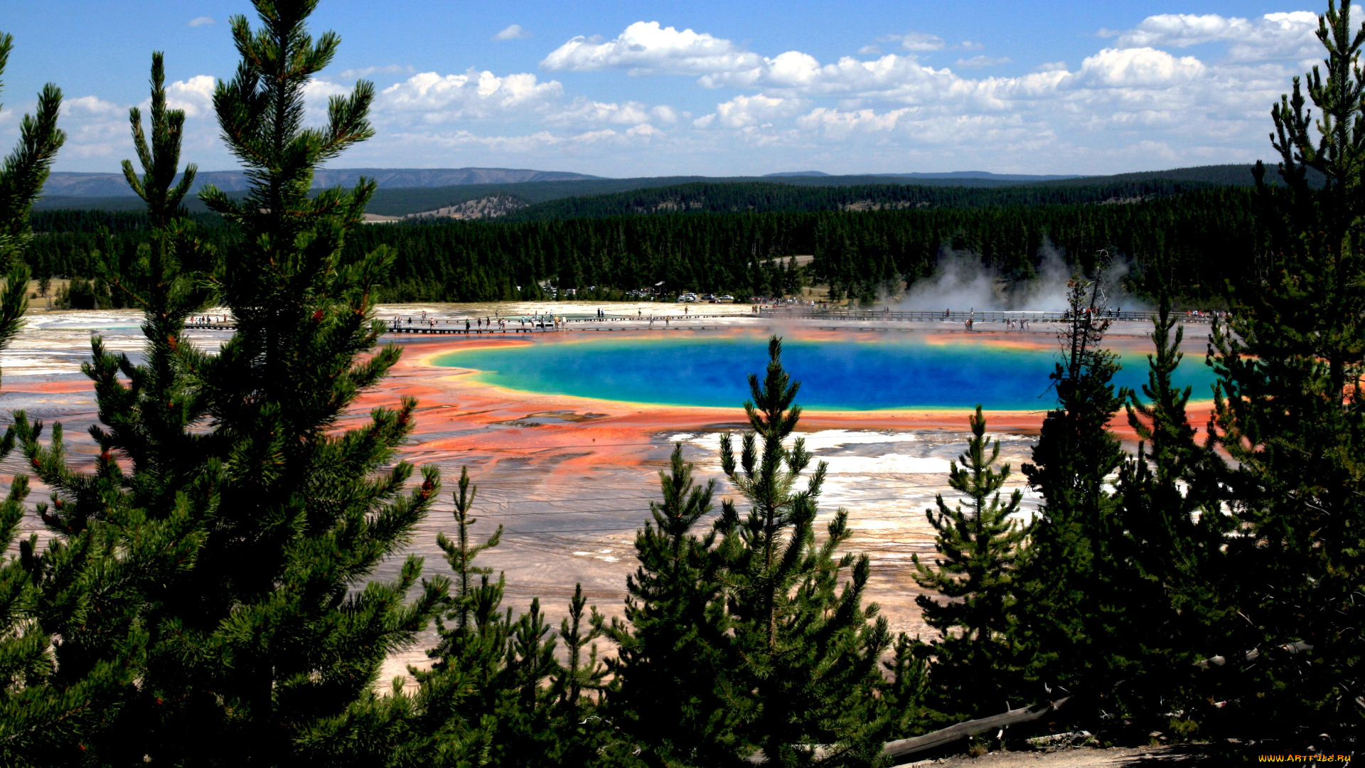 гейзер, природа, реки, озера, yellowstone