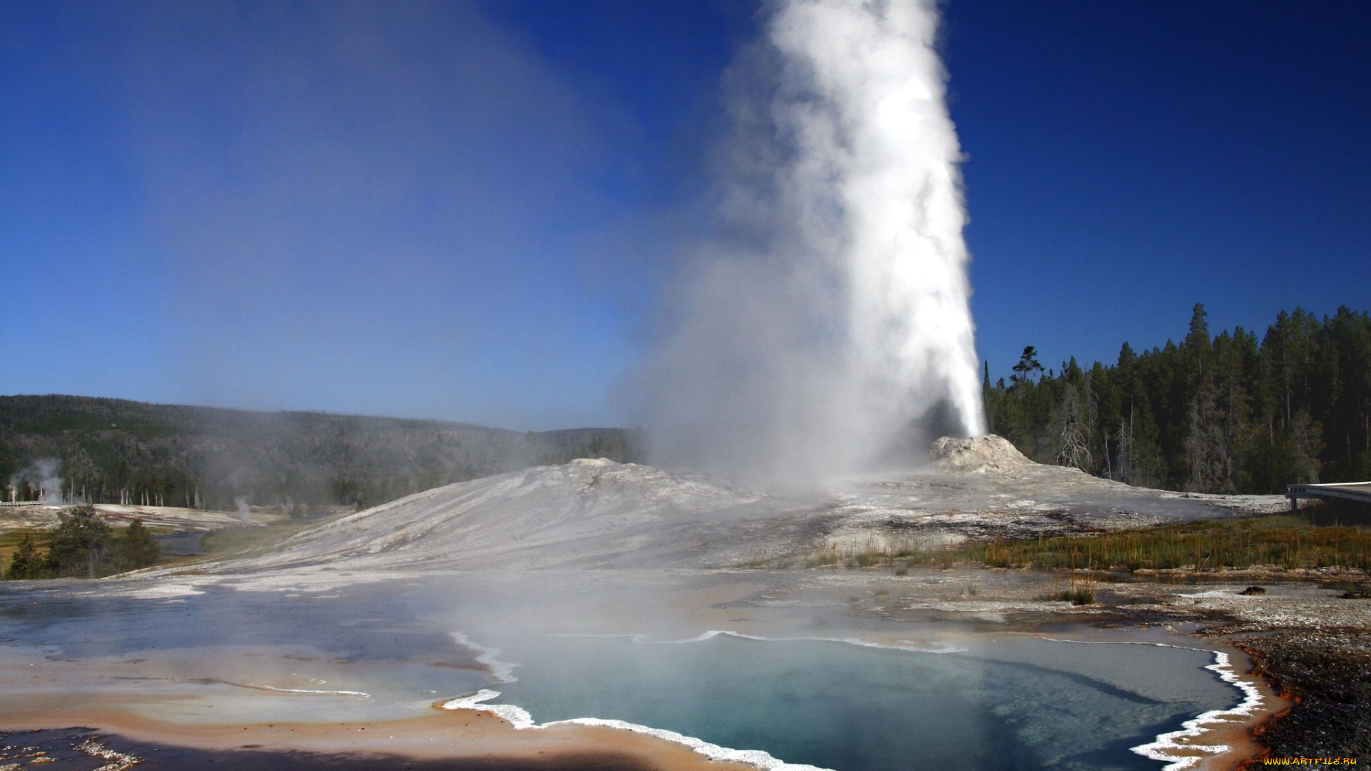 гейзер, природа, стихия, yellowstone