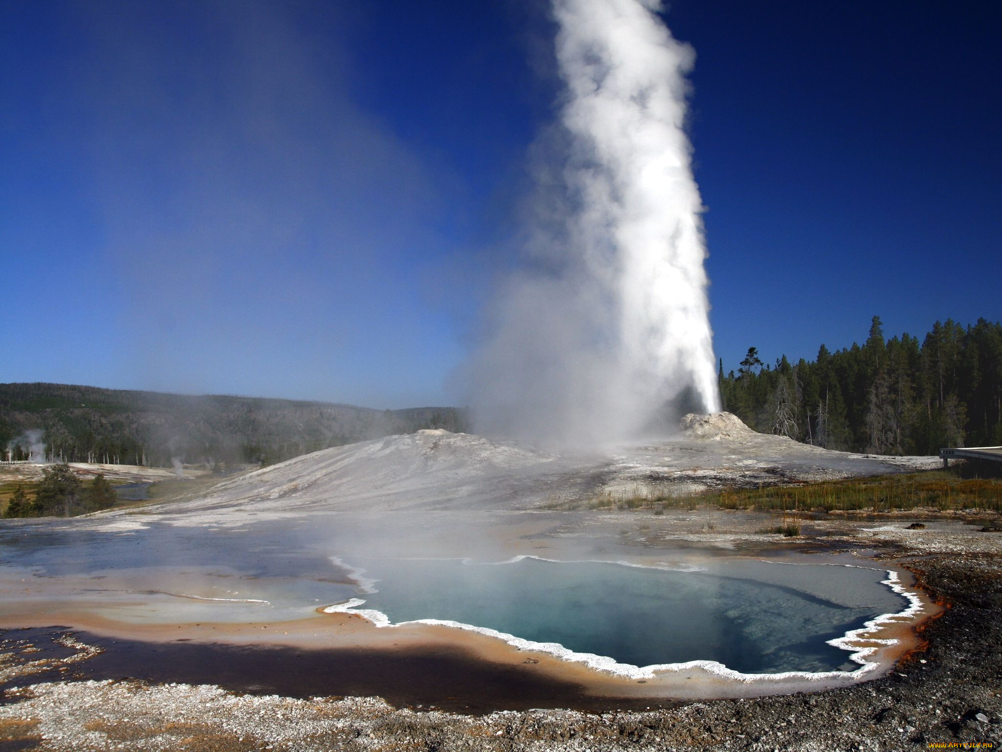 гейзер, природа, стихия, yellowstone