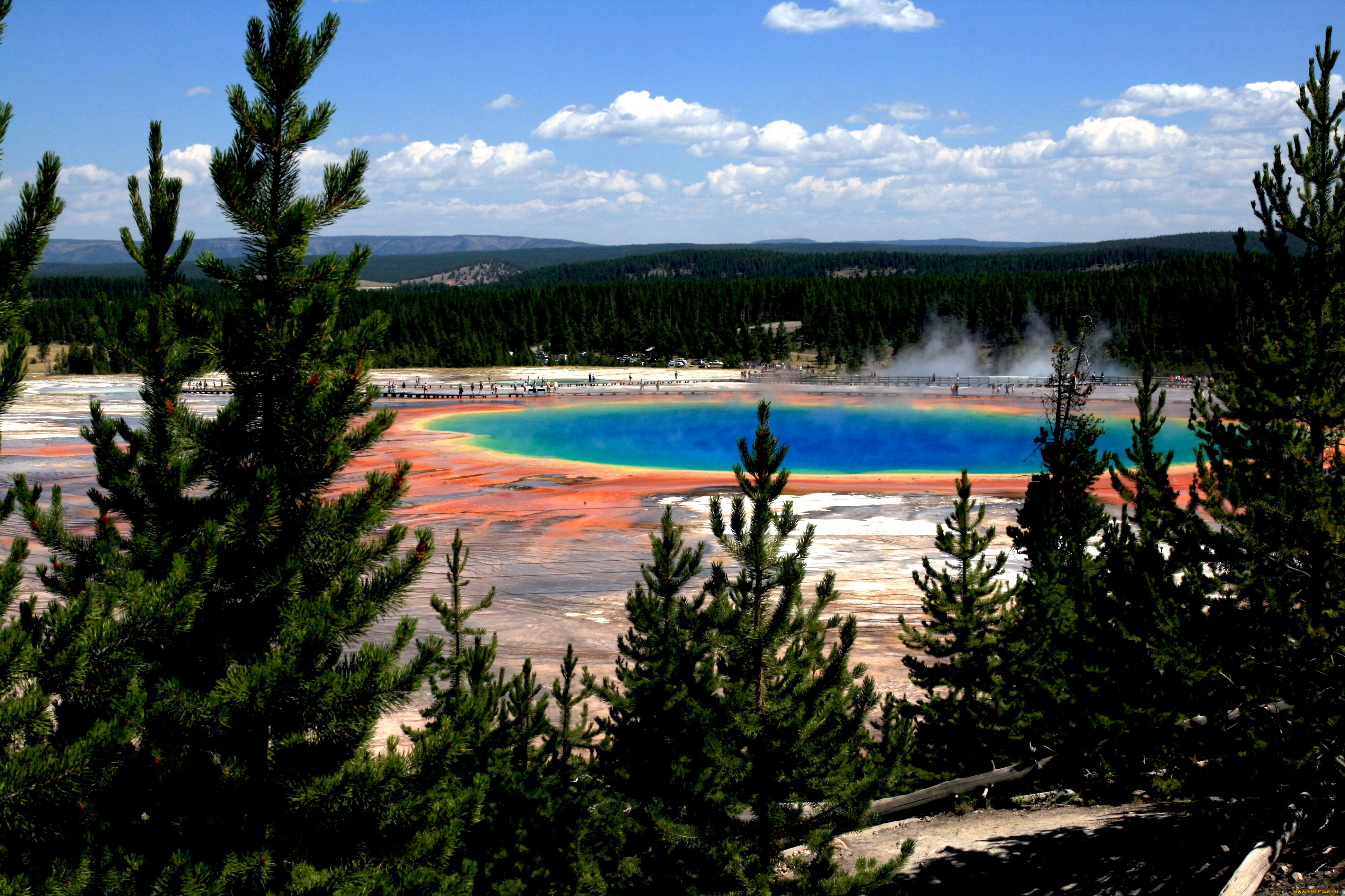 гейзер, природа, реки, озера, yellowstone