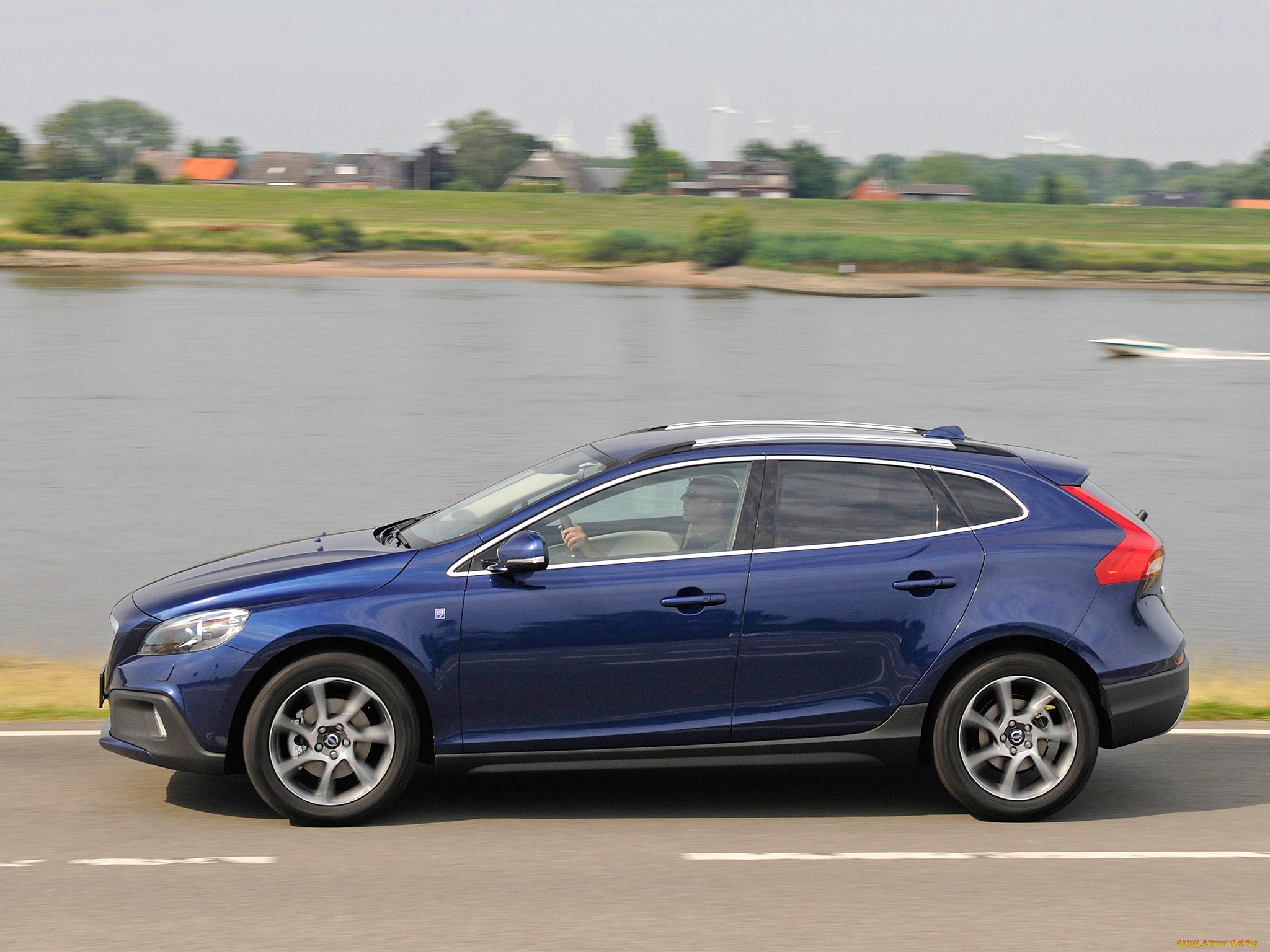 автомобили, volvo, v40, cross, country, d2, ocean, race, 2014г, синий