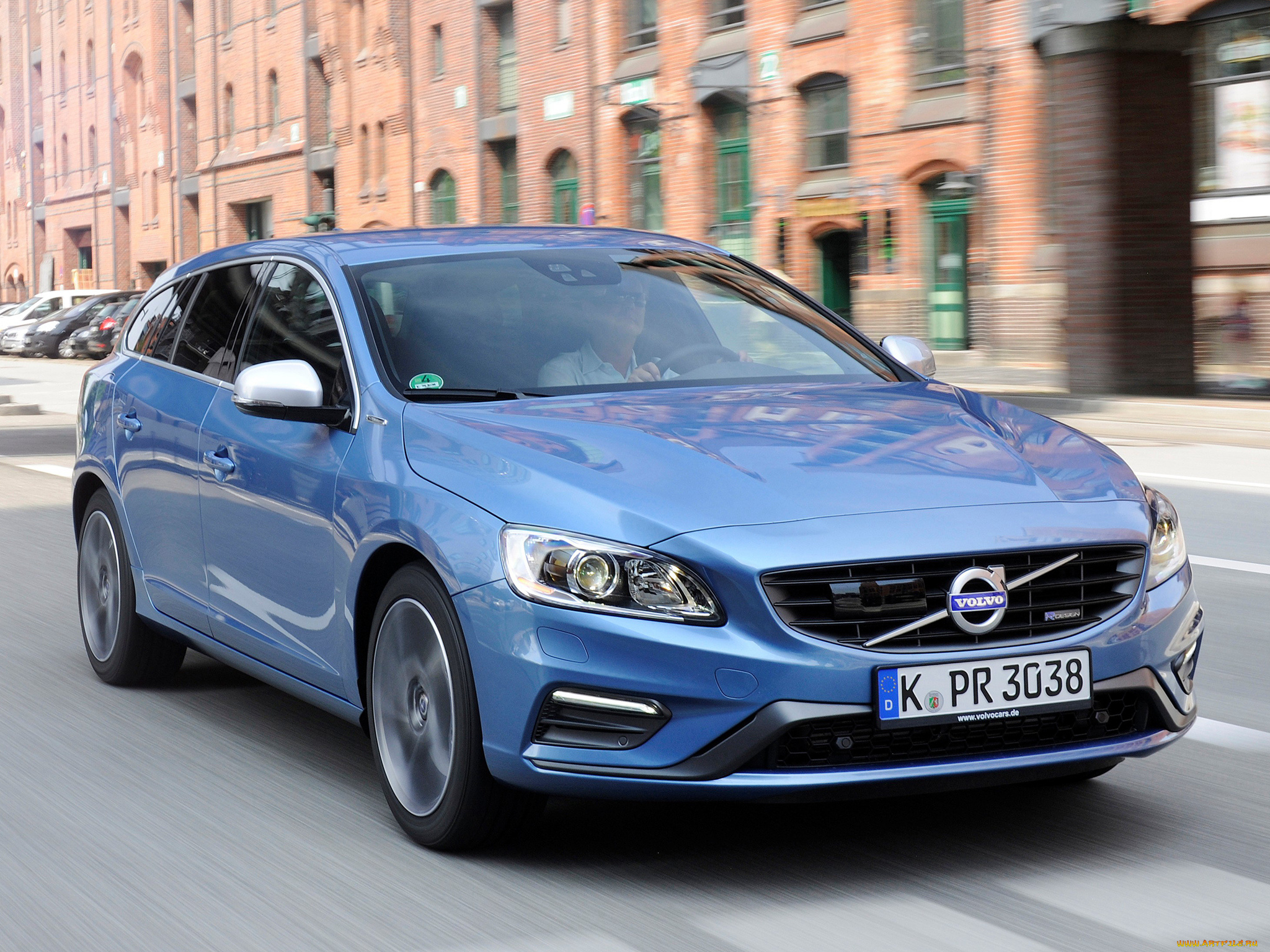 автомобили, volvo, v60, d6, plug-in, hybrid, r-design, 2014г, синий