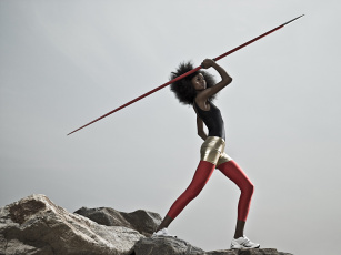 Картинка спорт лёгкая атлетика метание спыс камни девочка