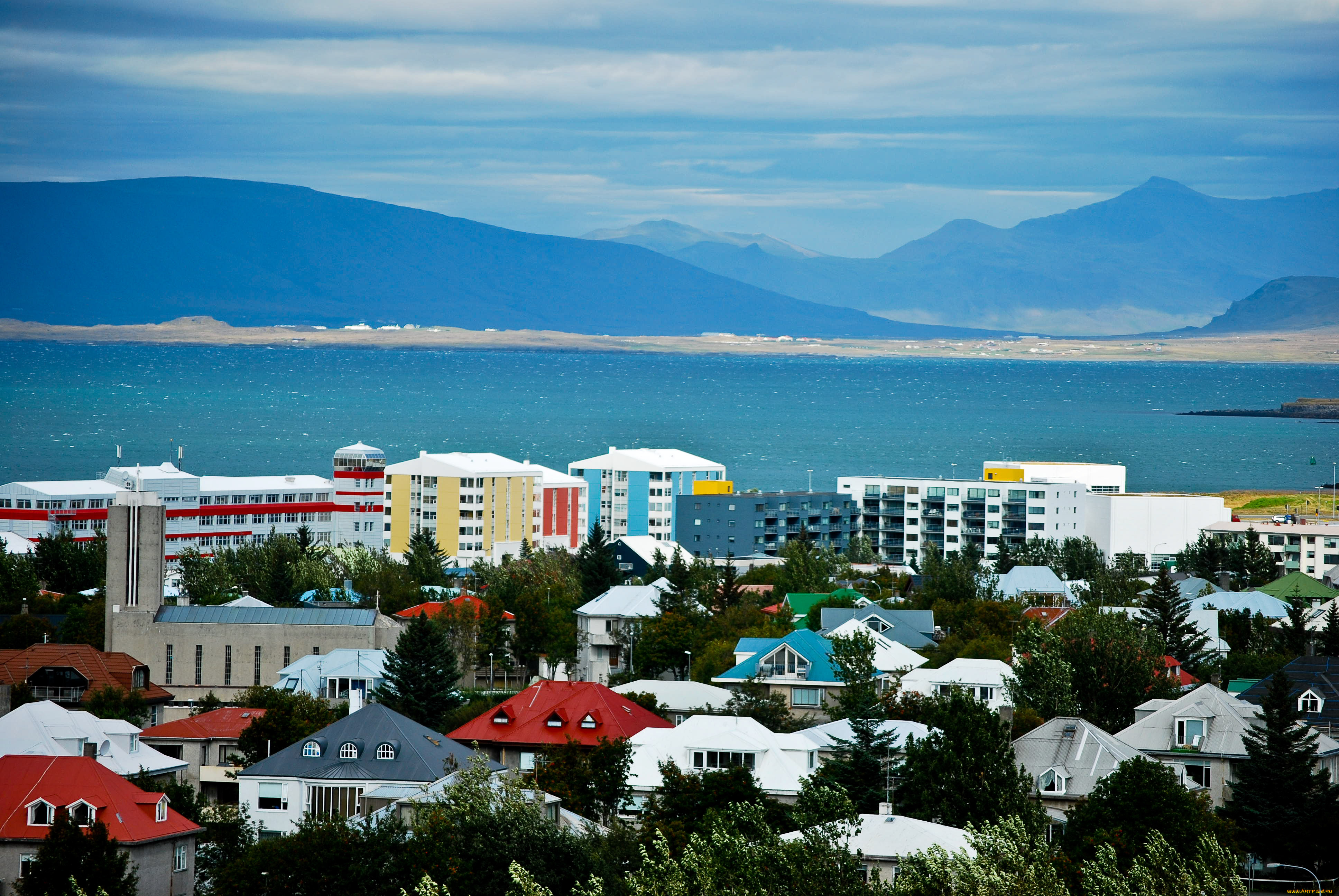 города, пейзажи, исландия